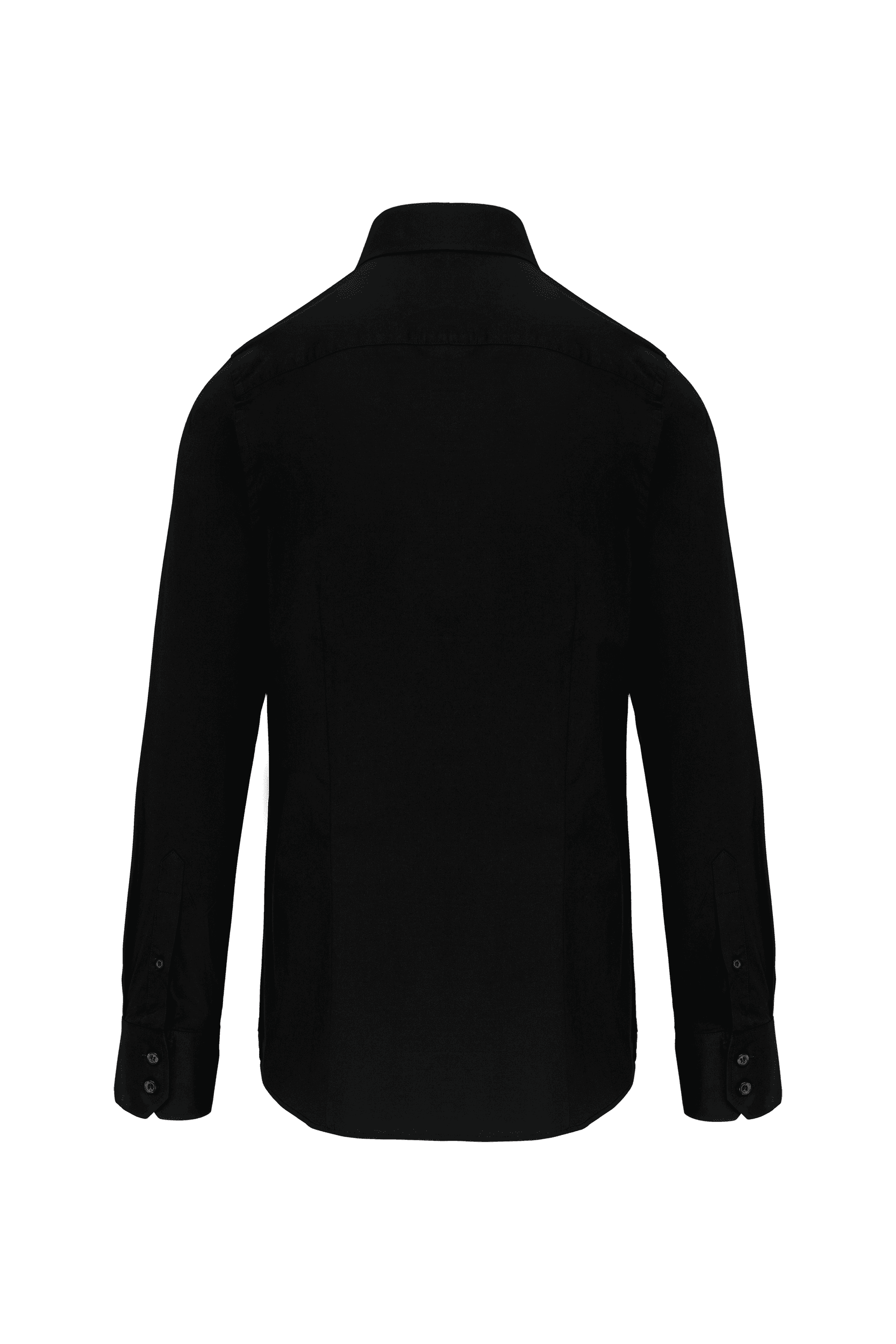 Chemise manches longues sans repassage — coloris Black (Noir)