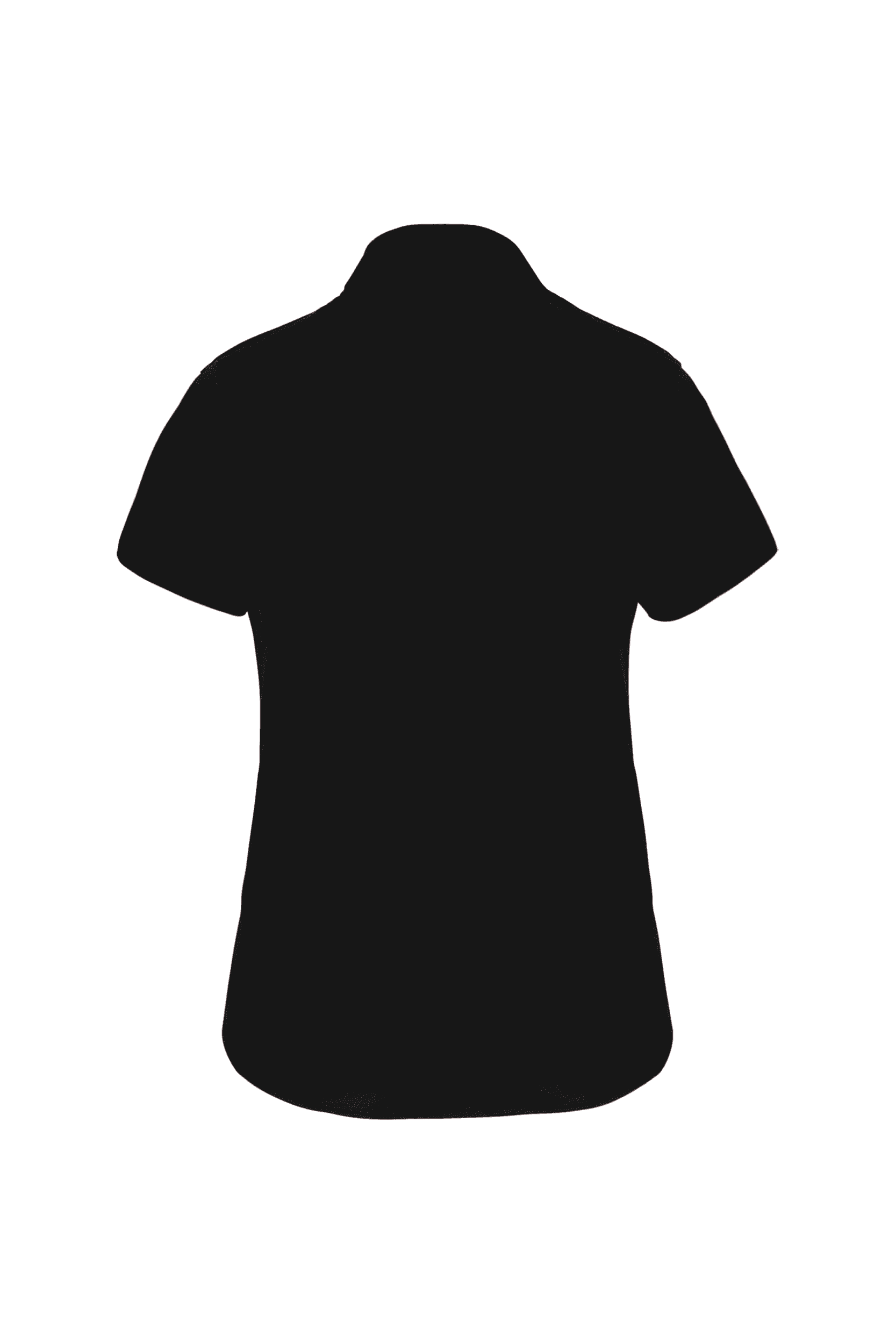 Chemise coton / élasthanne manches courtes femme — coloris Black (Noir)