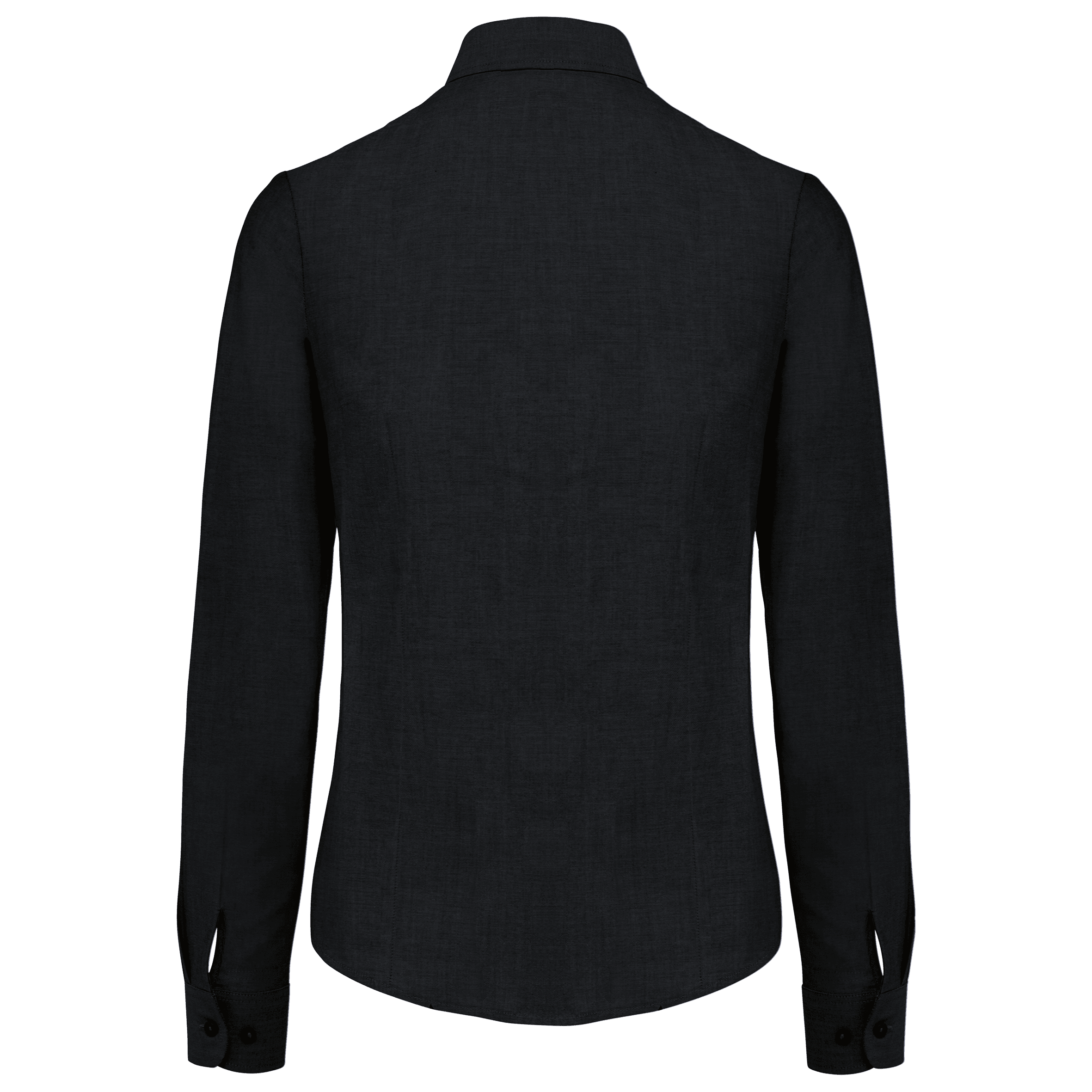Chemise Oxford manches longues femme — coloris Black (Noir)