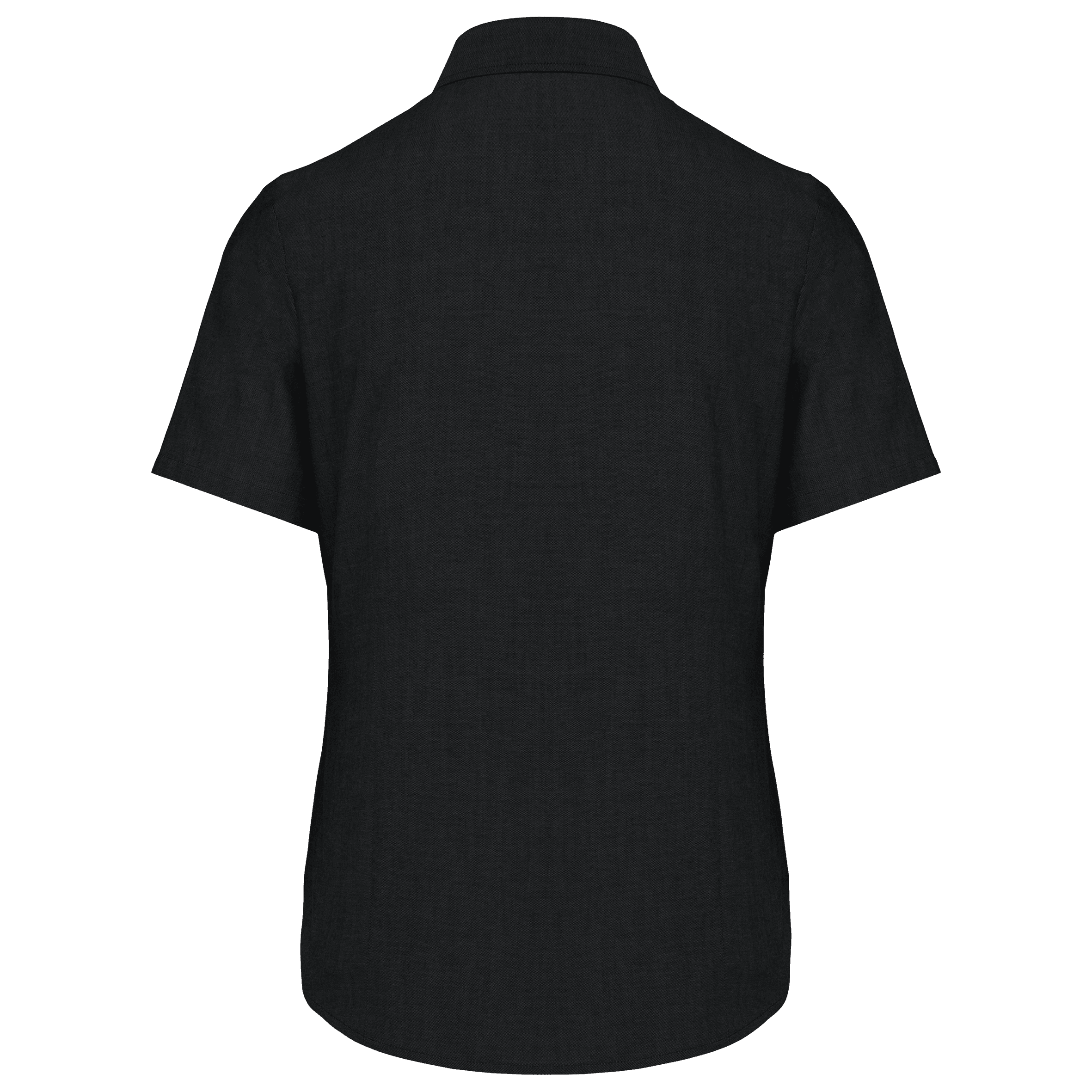 Chemise Oxford manches courtes femme — coloris Black (Noir)