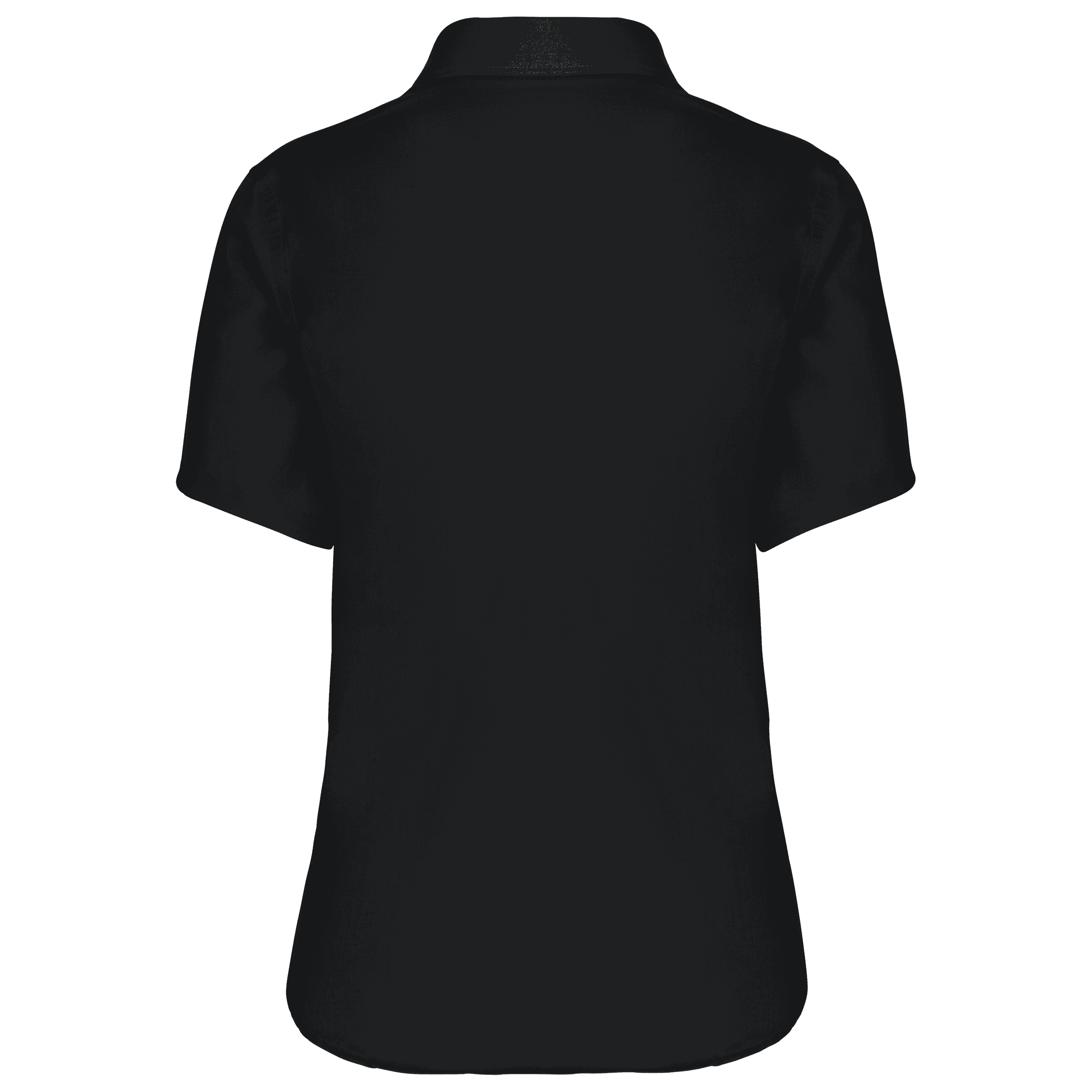 Chemise manches courtes sans repassage femme — coloris Black (Noir)