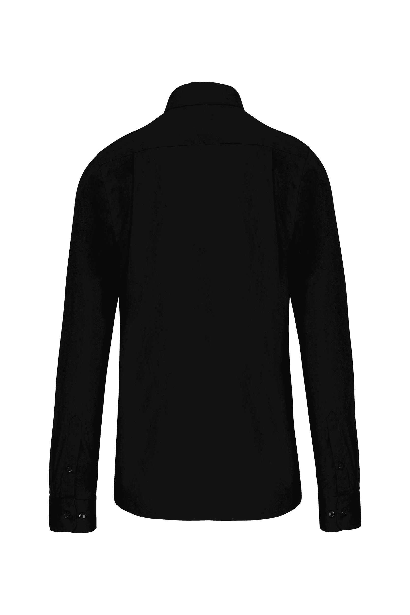 Chemise popeline manches longues — coloris Black (Noir)