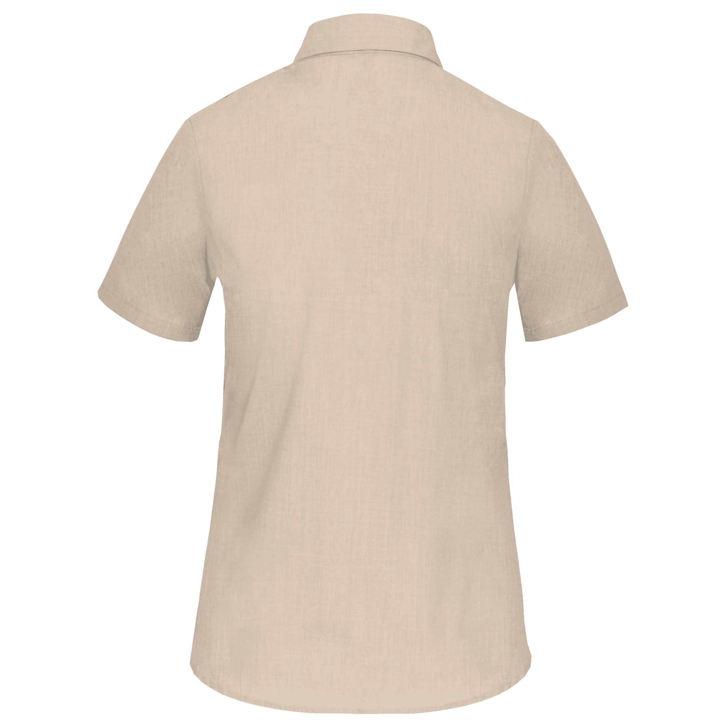 Chemise popeline polycoton manches courtes entretien facile femme — coloris Angora (Beige)