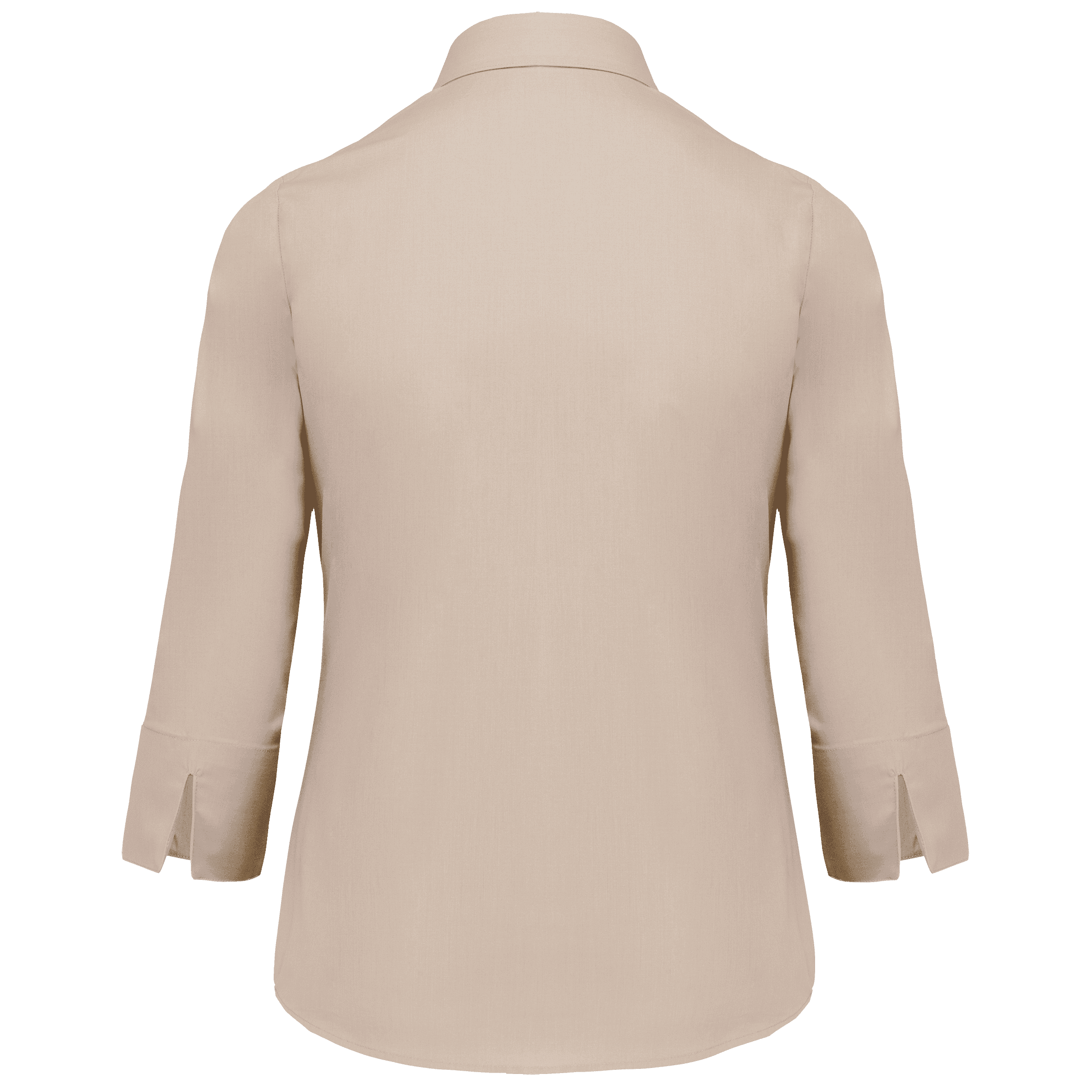 Chemise popeline polycoton manches 3/4 entretien facile femme — coloris Angora (Beige)