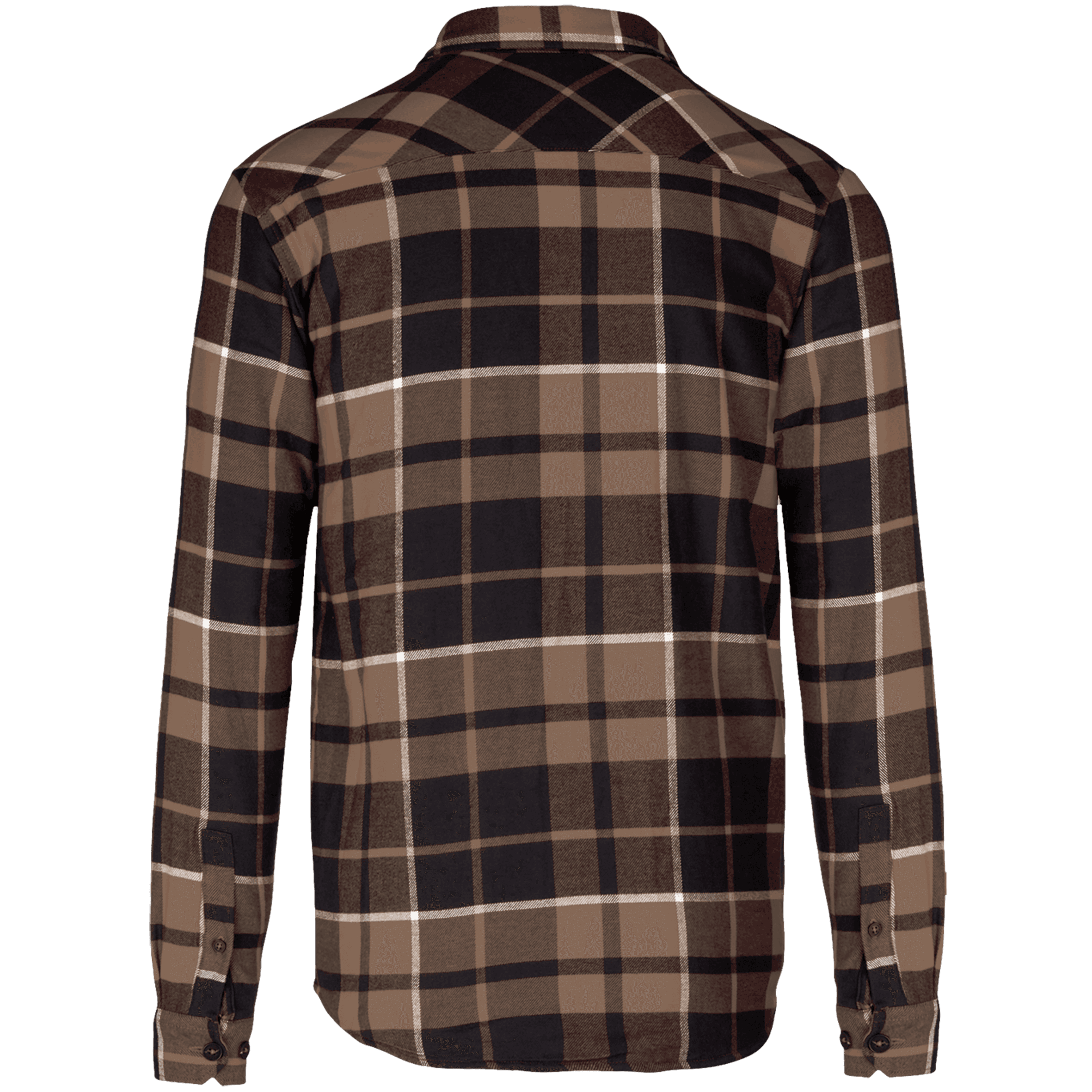 Surchemise à carreaux doublée sherpa homme — coloris Camel / Black Checked (Beige)