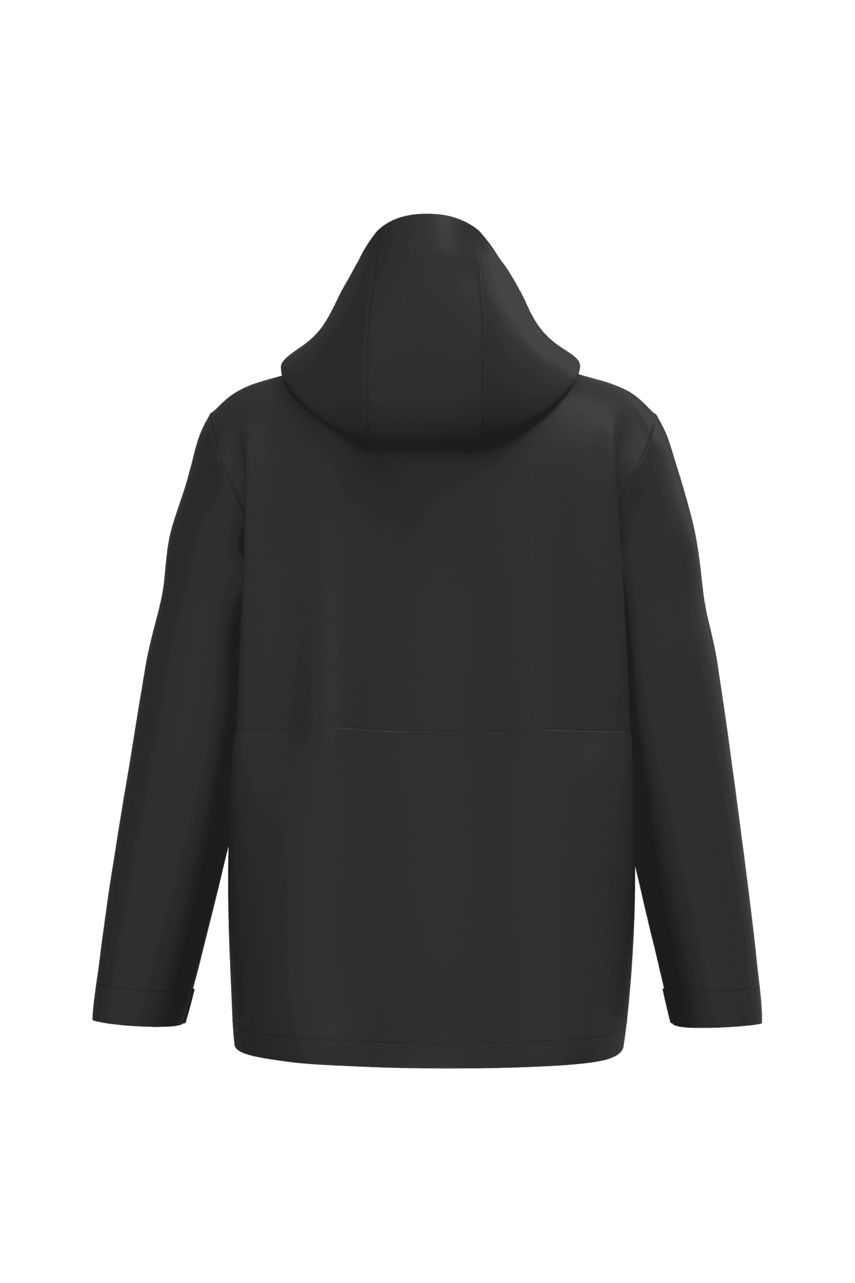 Parka 3-en-1 imperméable à capuche bicolore unisexe — coloris Black (Noir)