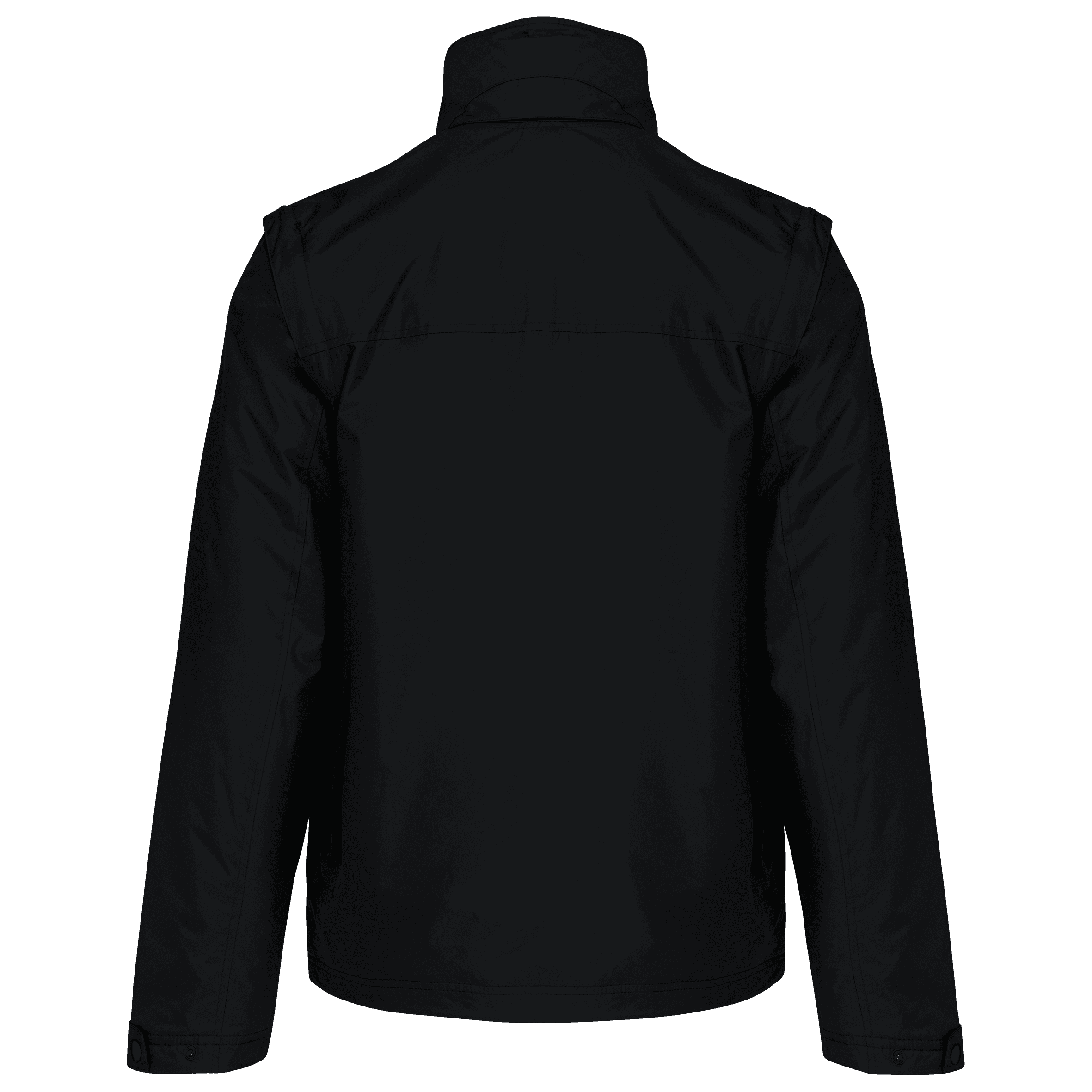 Blouson à manches amovibles homme — coloris Black / Orange (Noir)