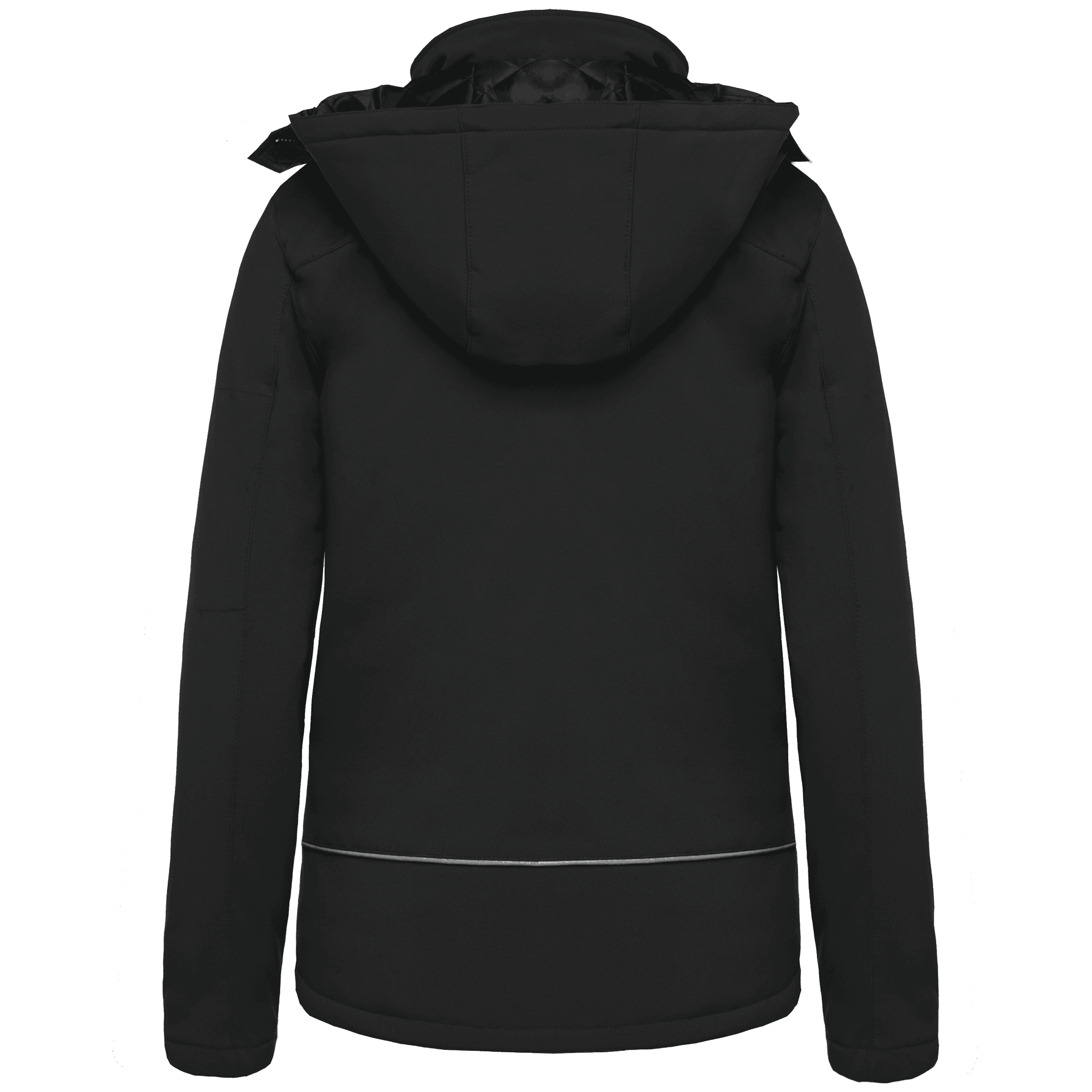 Parka softshell doublée capuche femme — coloris Black (Noir)