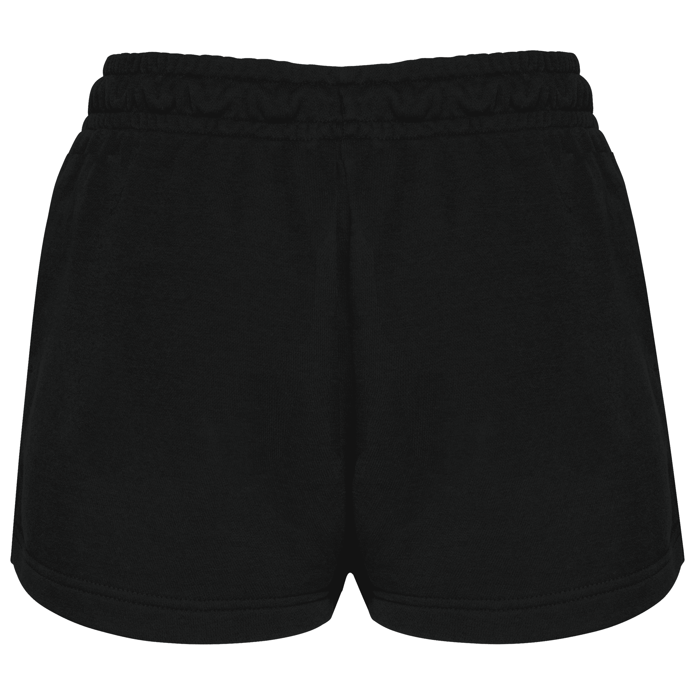 Short écoresponsable molleton non gratté femme — coloris Black (Noir)
