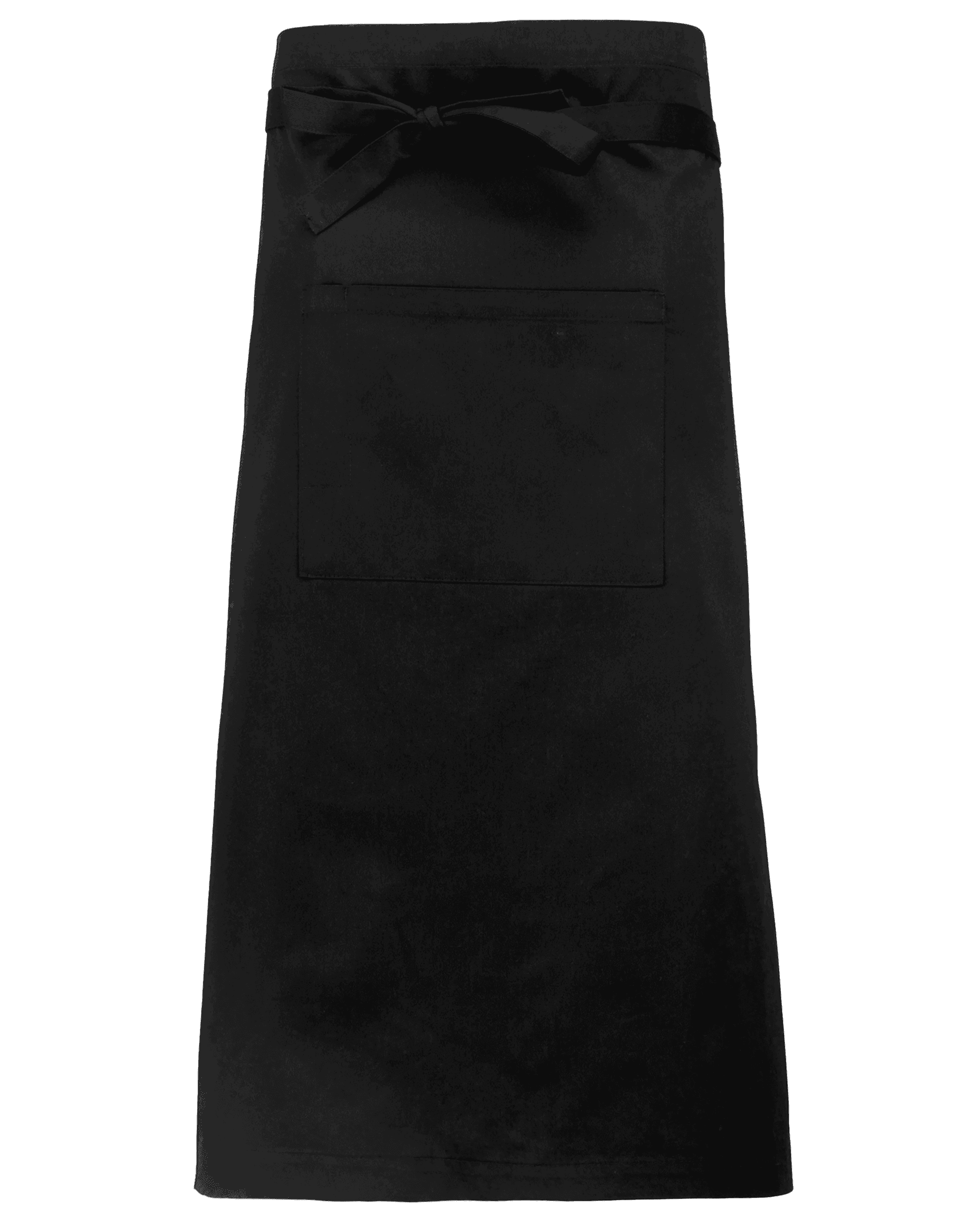 Tablier polycoton extra long — coloris Black (Noir)