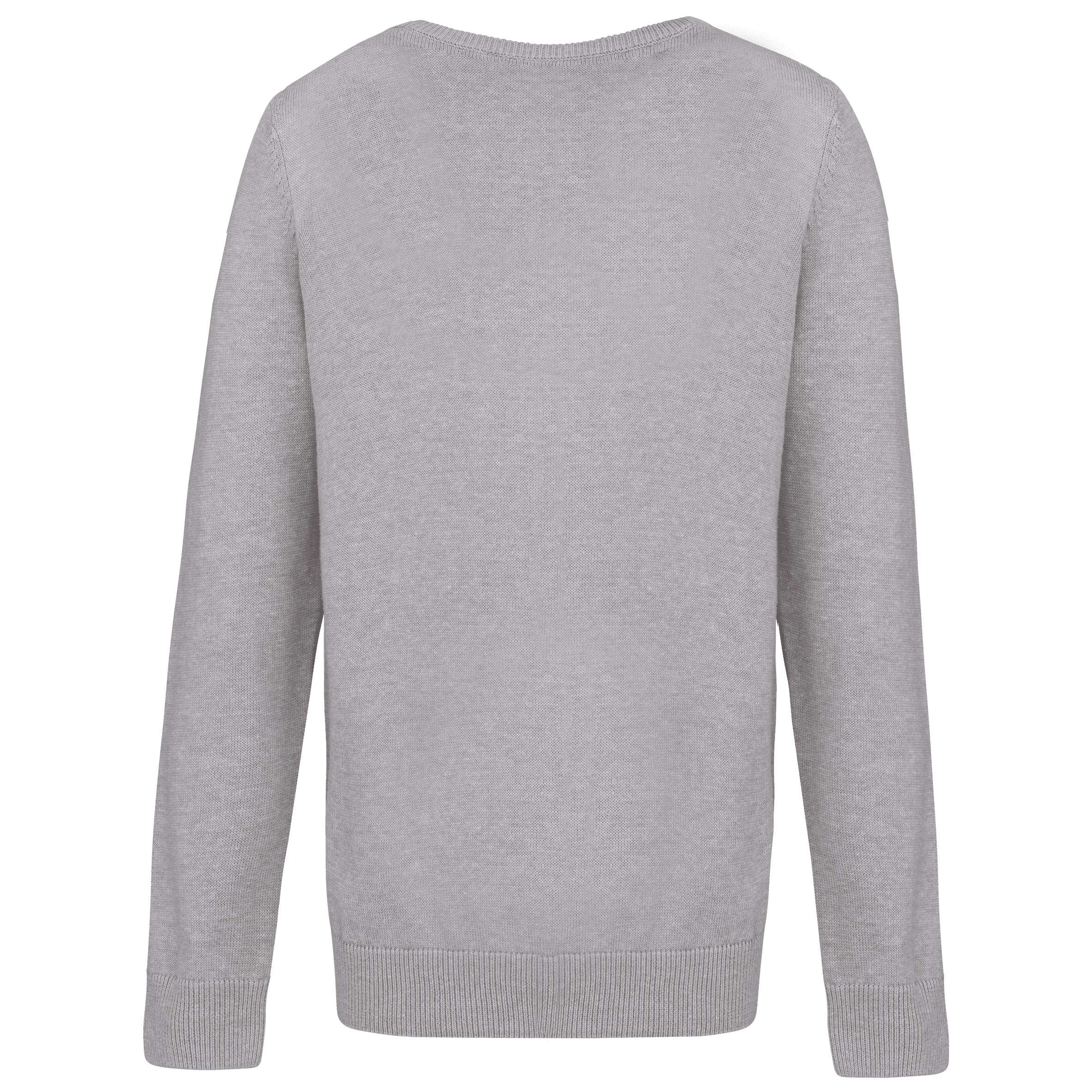 Pull col V enfant — coloris Grey Melange (Gris)
