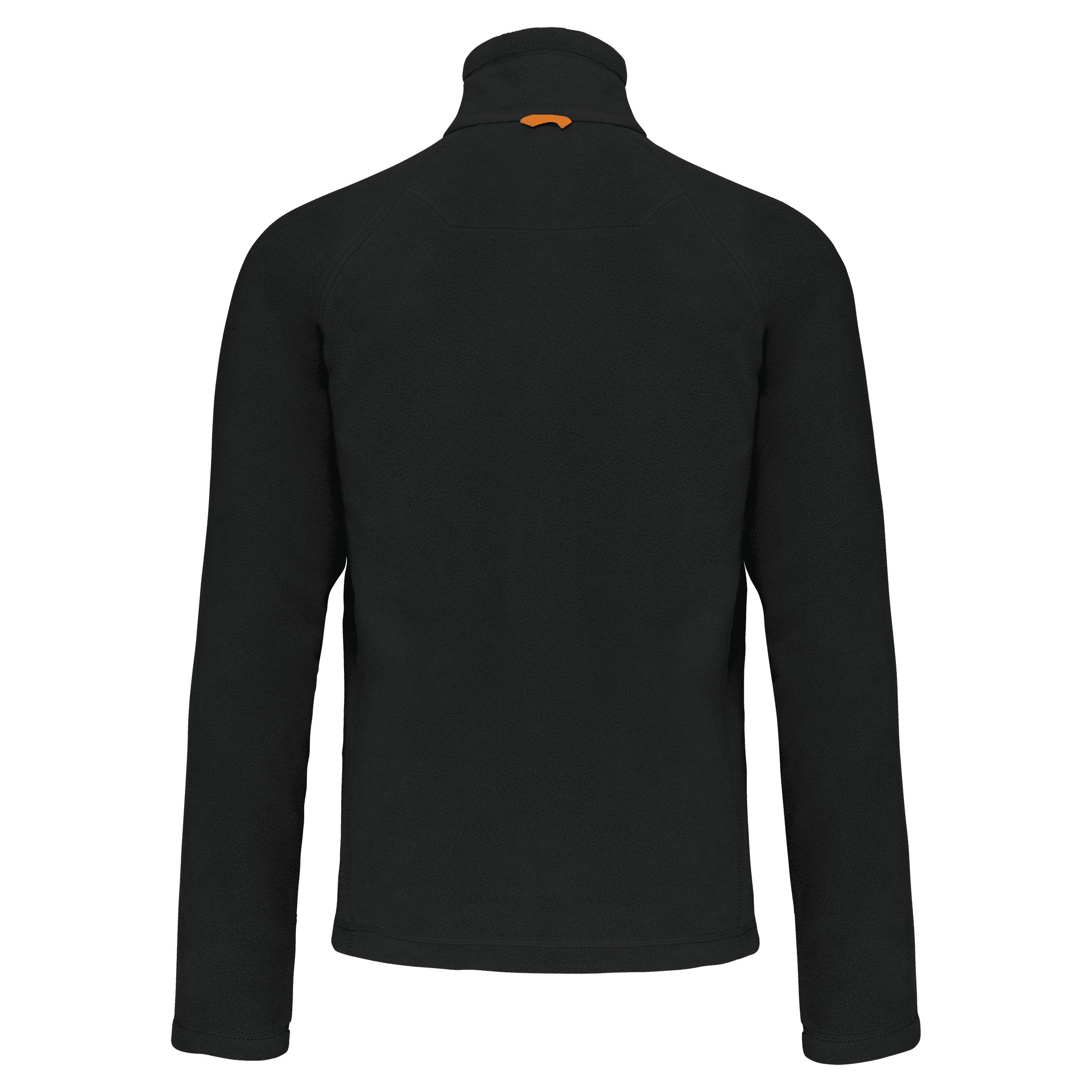 Veste micropolaire zippée manches raglan homme — coloris Black (Noir)