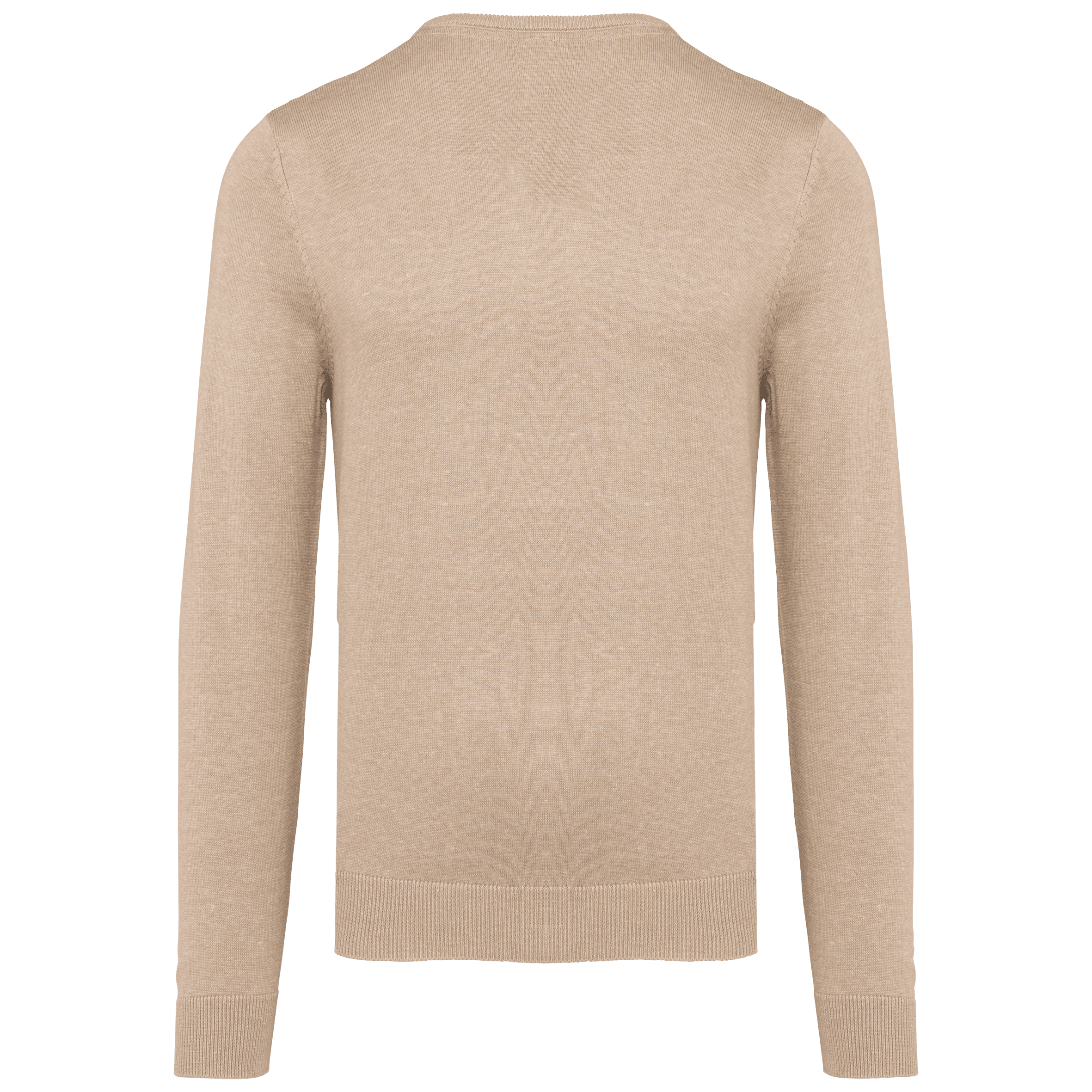 Pull col V homme — coloris Beige heather (Beige)