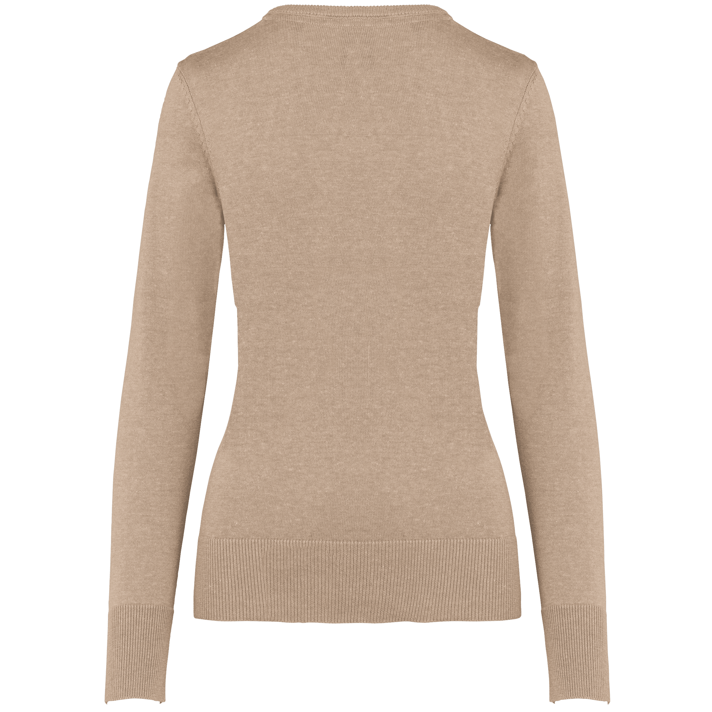 Pull col V femme — coloris Beige heather (Beige)