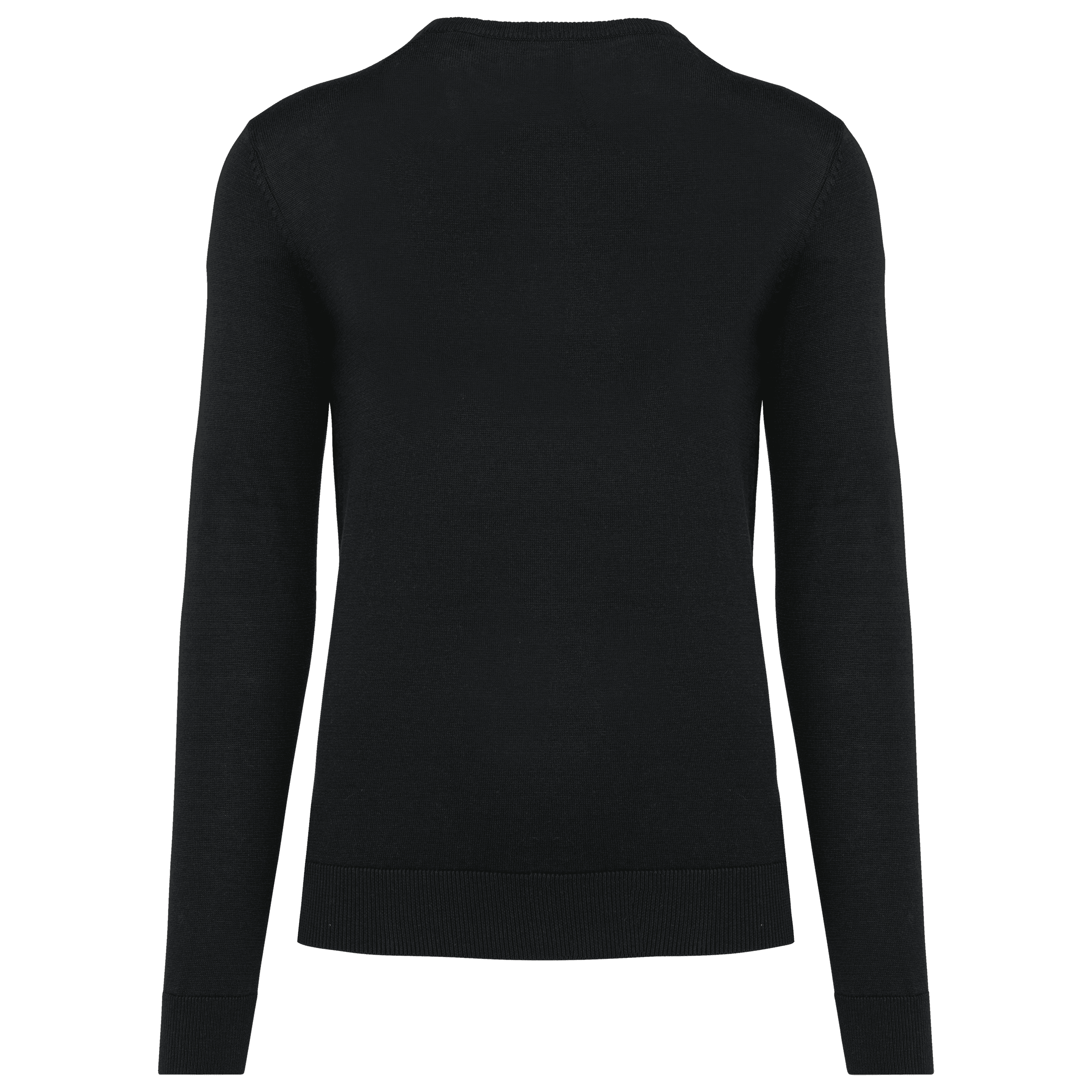 Pull col en V écoresponsable homme — coloris Black (Noir)