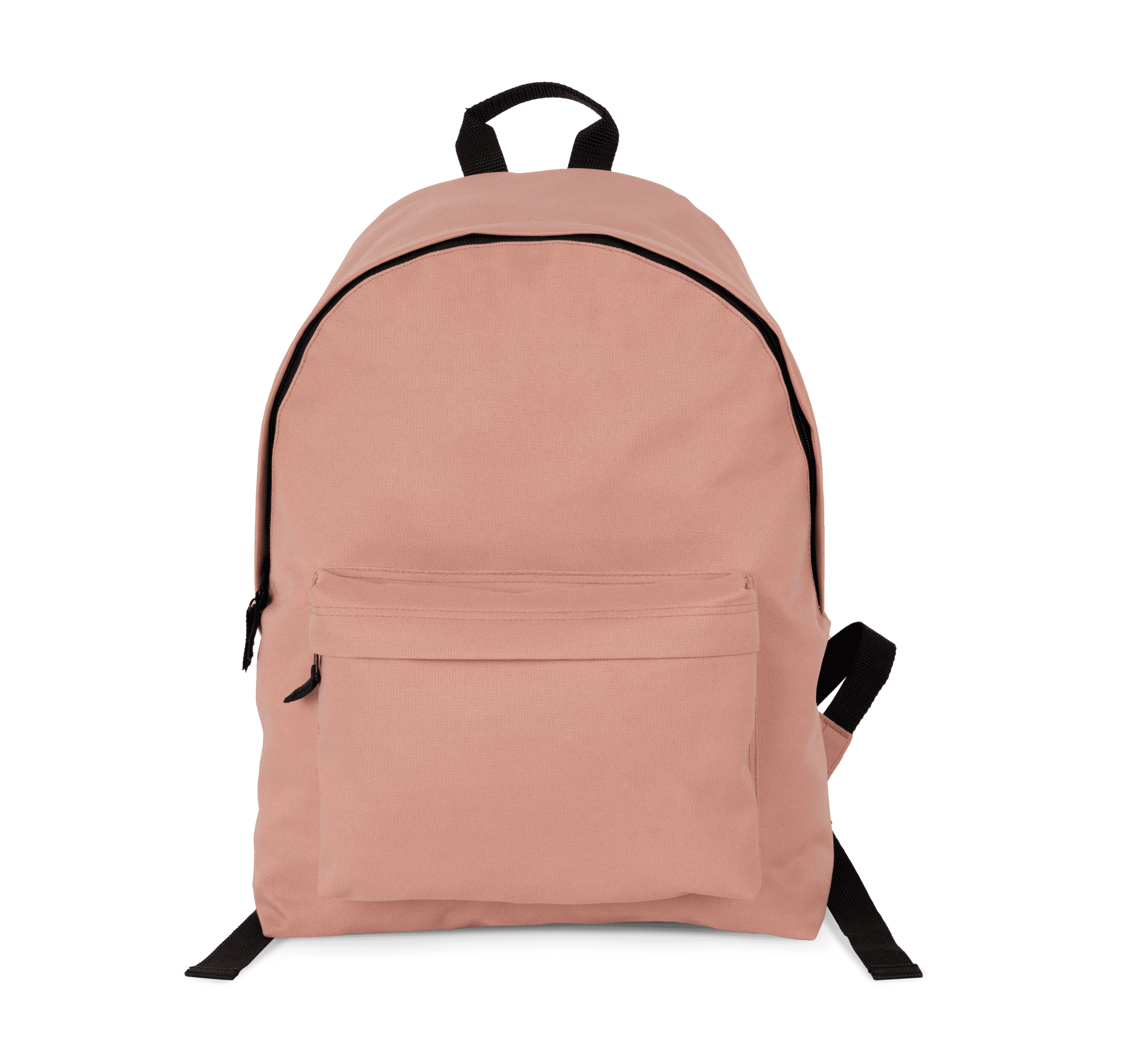 Sac à dos casual recyclé avec poche frontale — coloris Flamingo Pink (Rose)