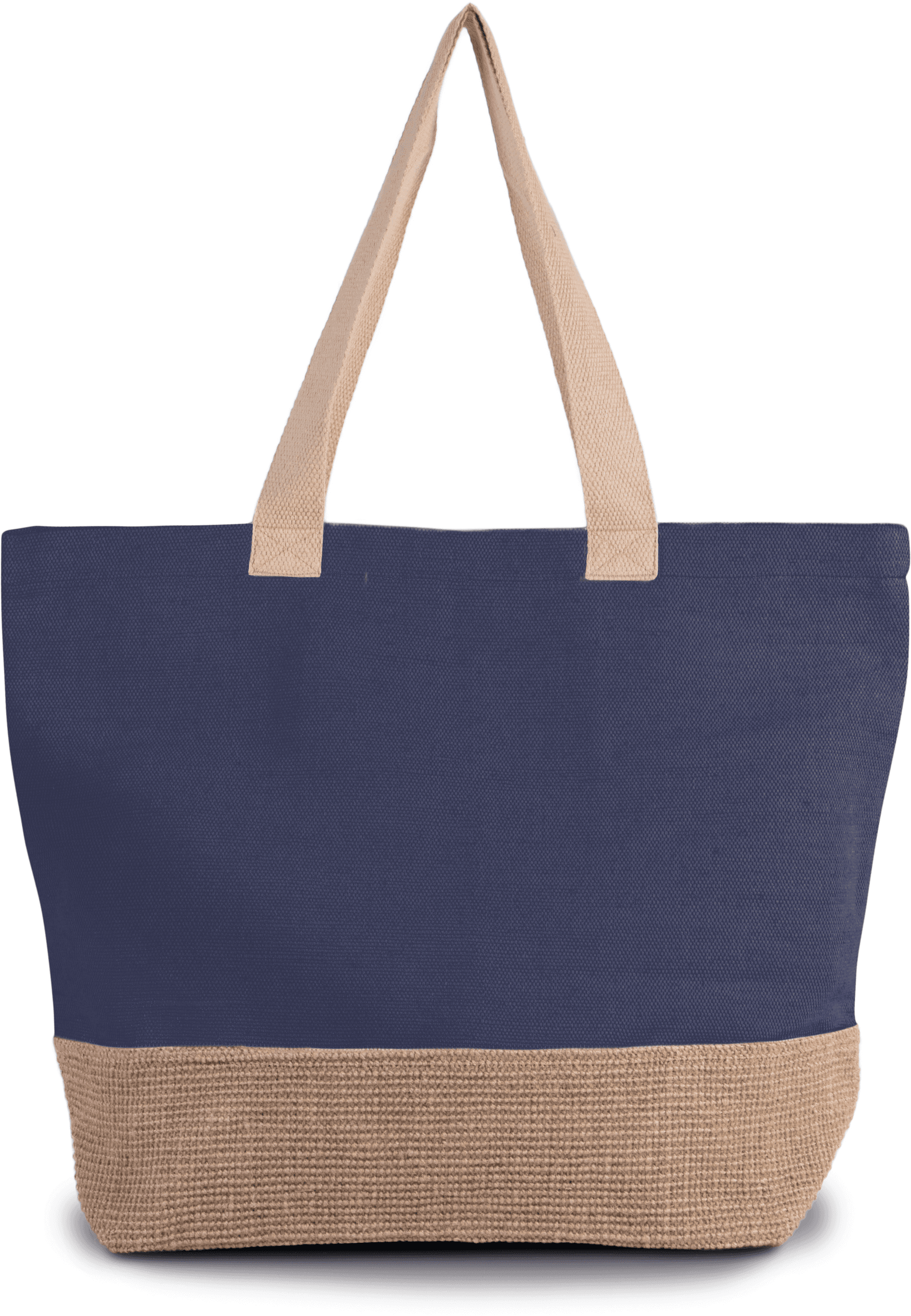 Sac de shopping fourre-tout esprit rustique — coloris Patriot Blue / Natural (Beige)