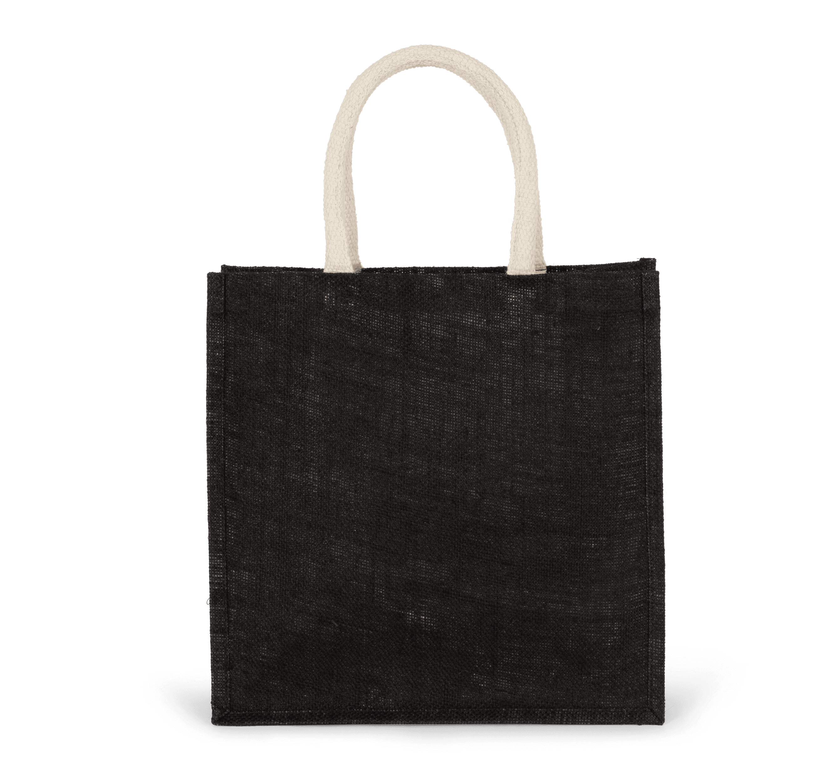 Sac style cabas en toile de jute - grand modèle — coloris Black (Noir)