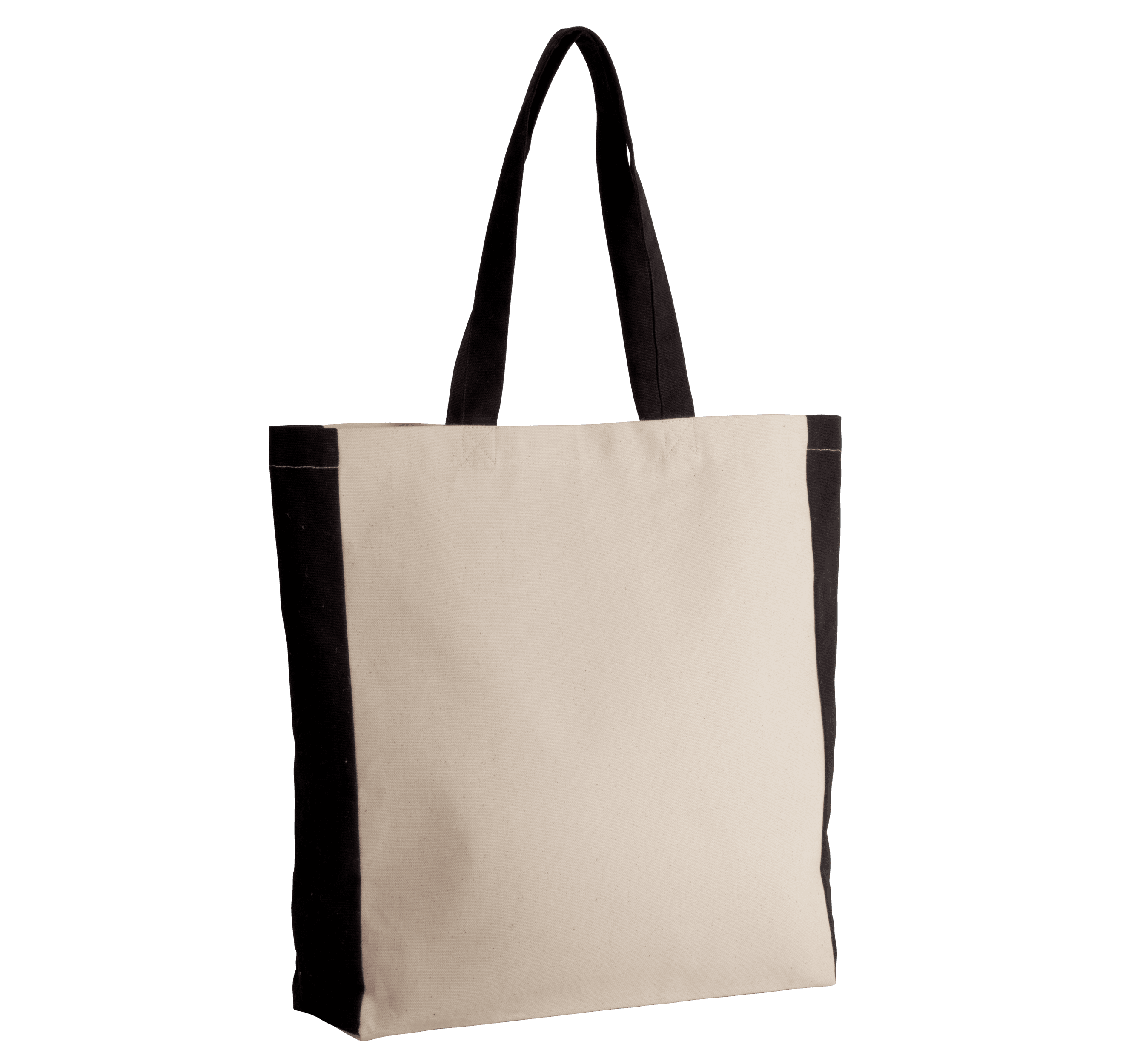 Sac cabas bicolore — coloris Natural / Black (Beige)