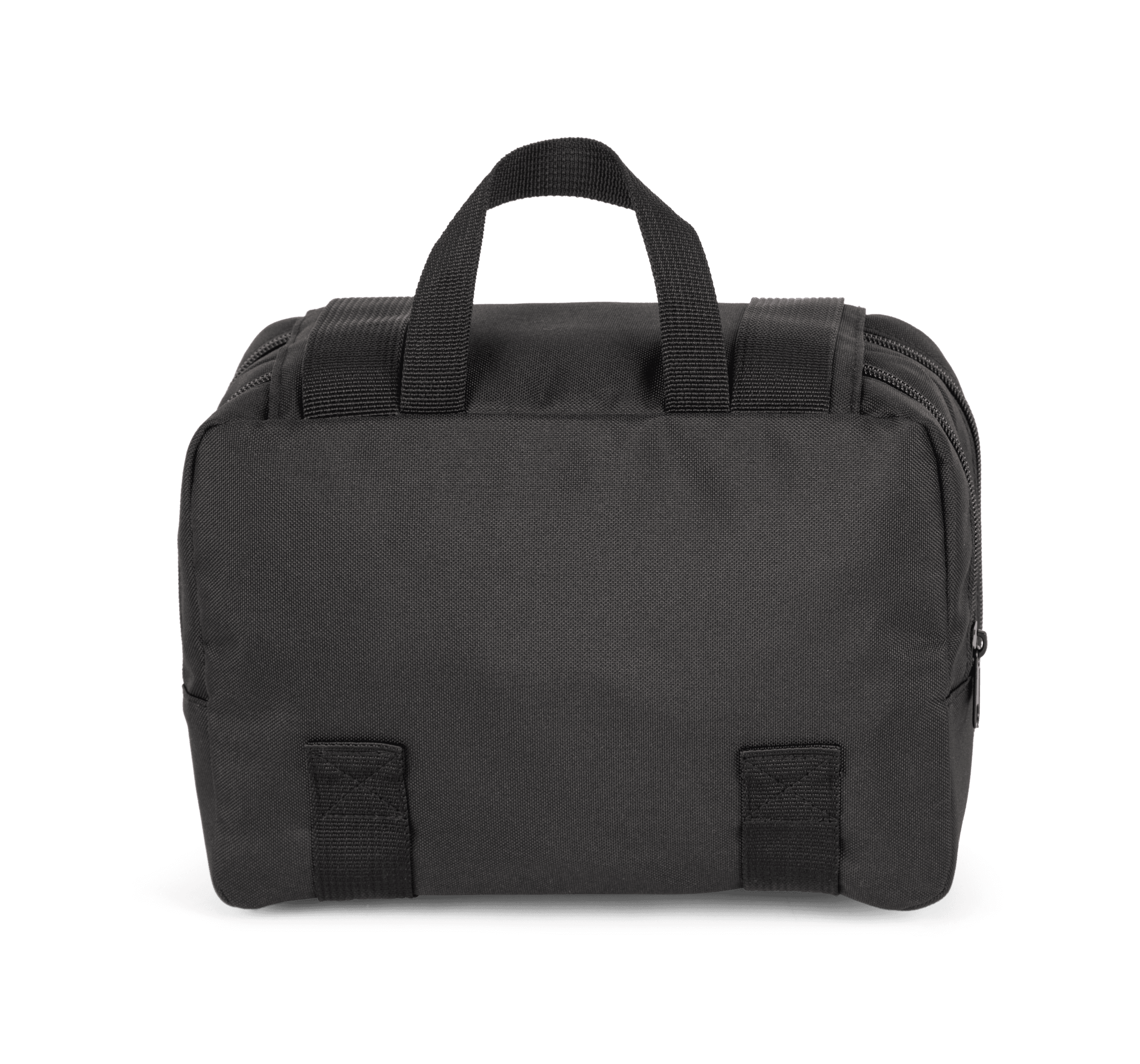 Trousse de toilette recyclée avec double compartiment — coloris Black (Noir)