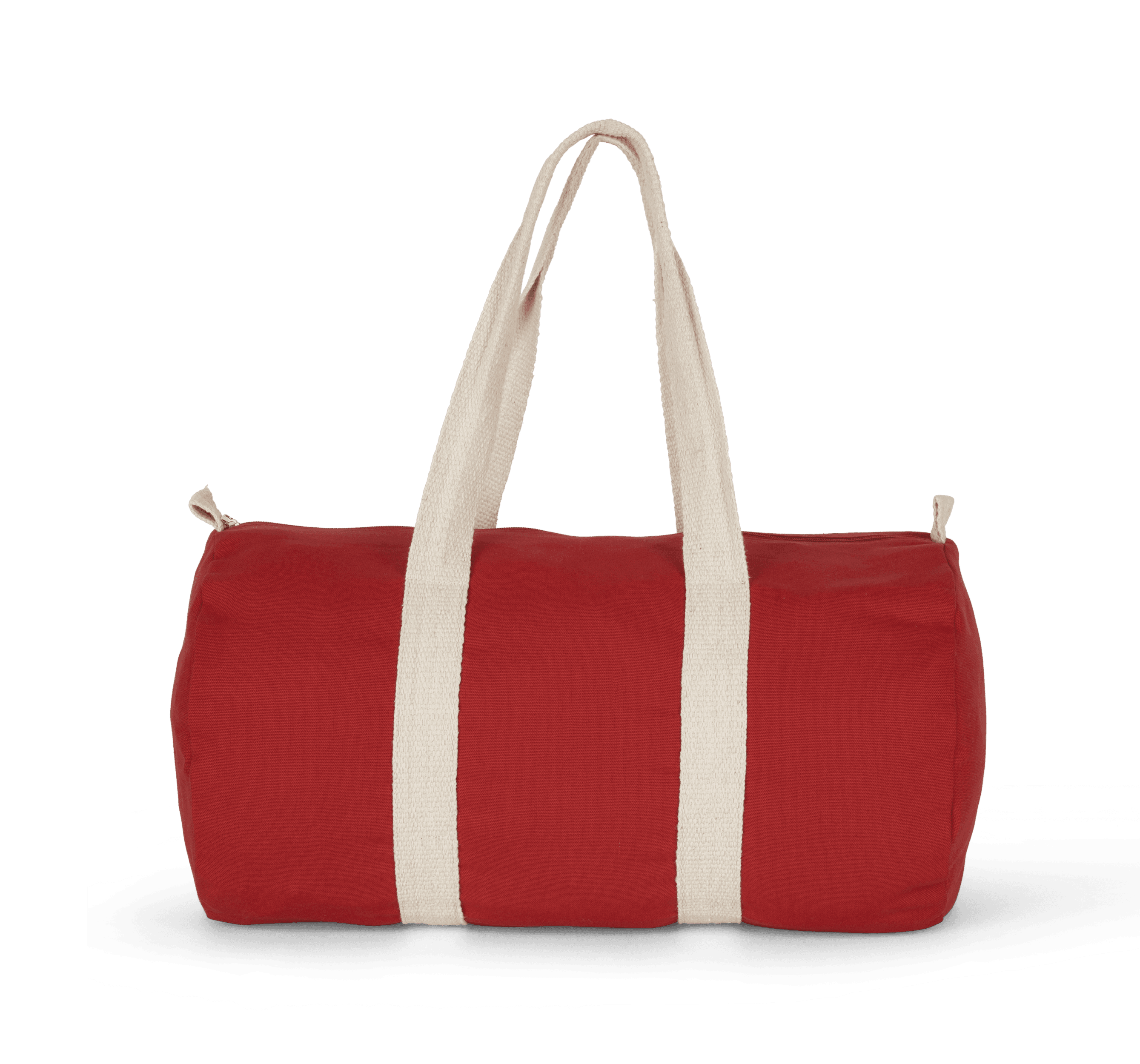 Sac fourre-tout en toile de coton — coloris Arandano Red / Natural (Rouge)