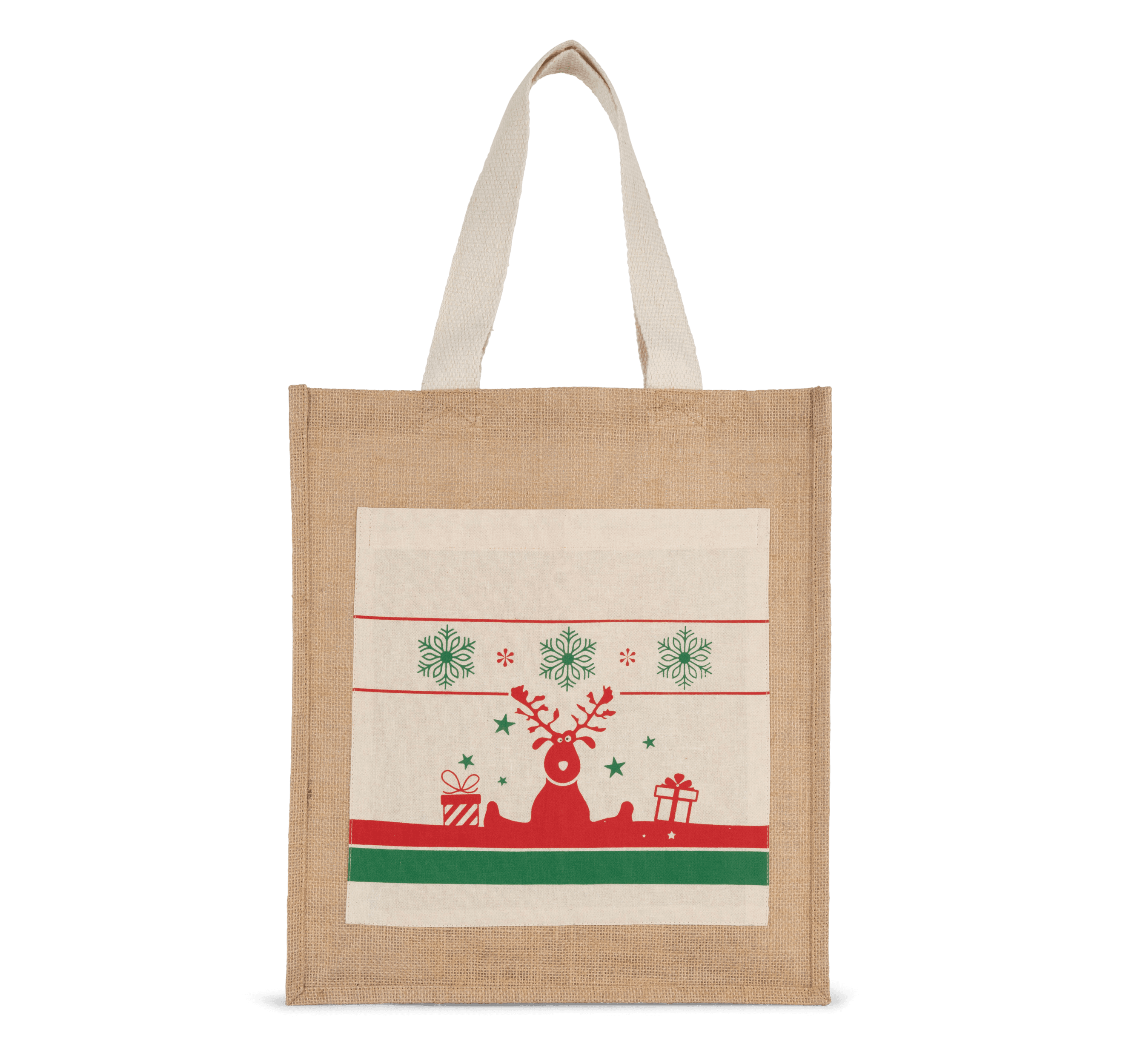 Sac shopping avec motifs de Noël — coloris Natural (Beige)