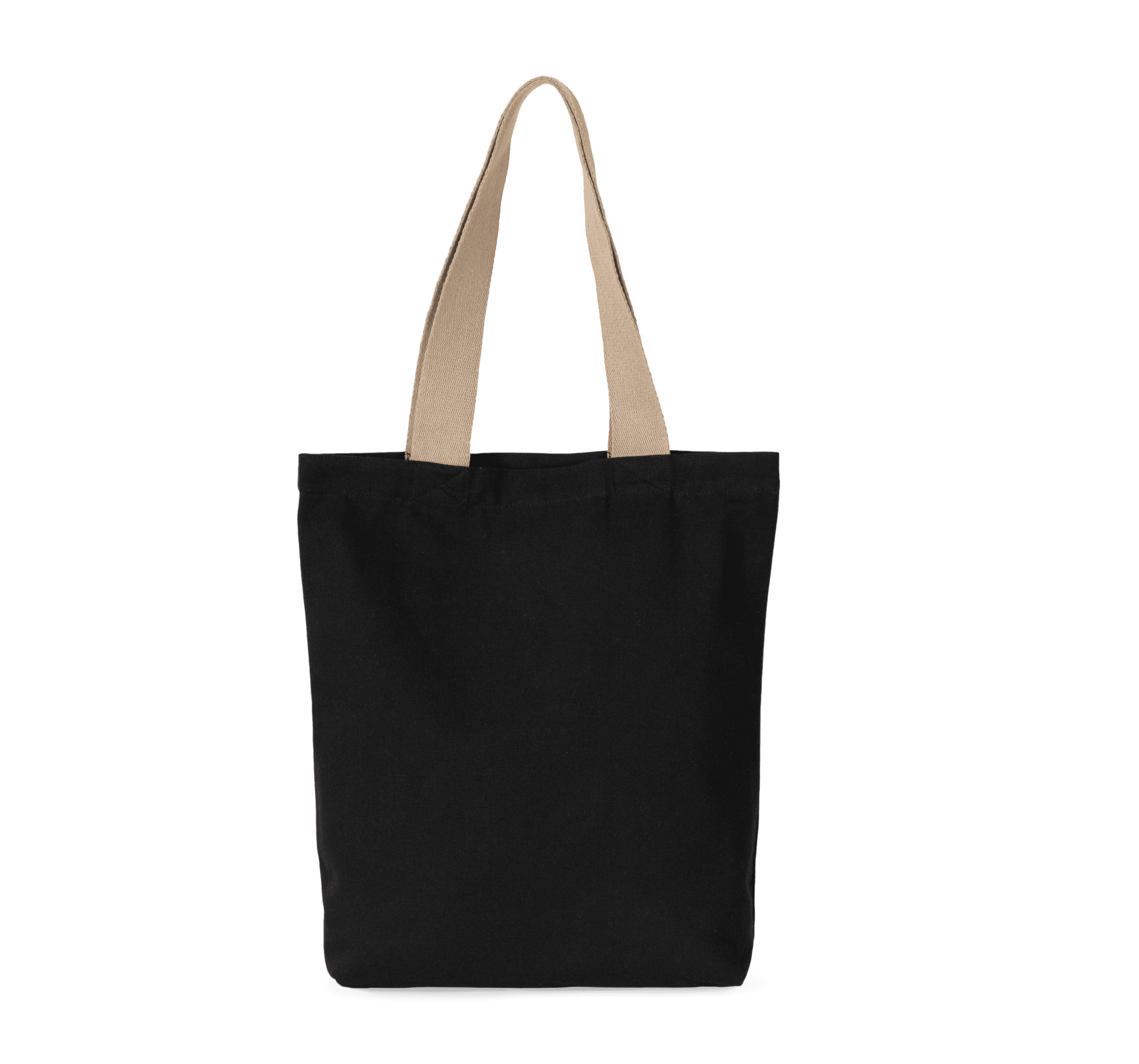Sac shopping recyclé à fond plat — coloris Black Night / Hemp (Noir)