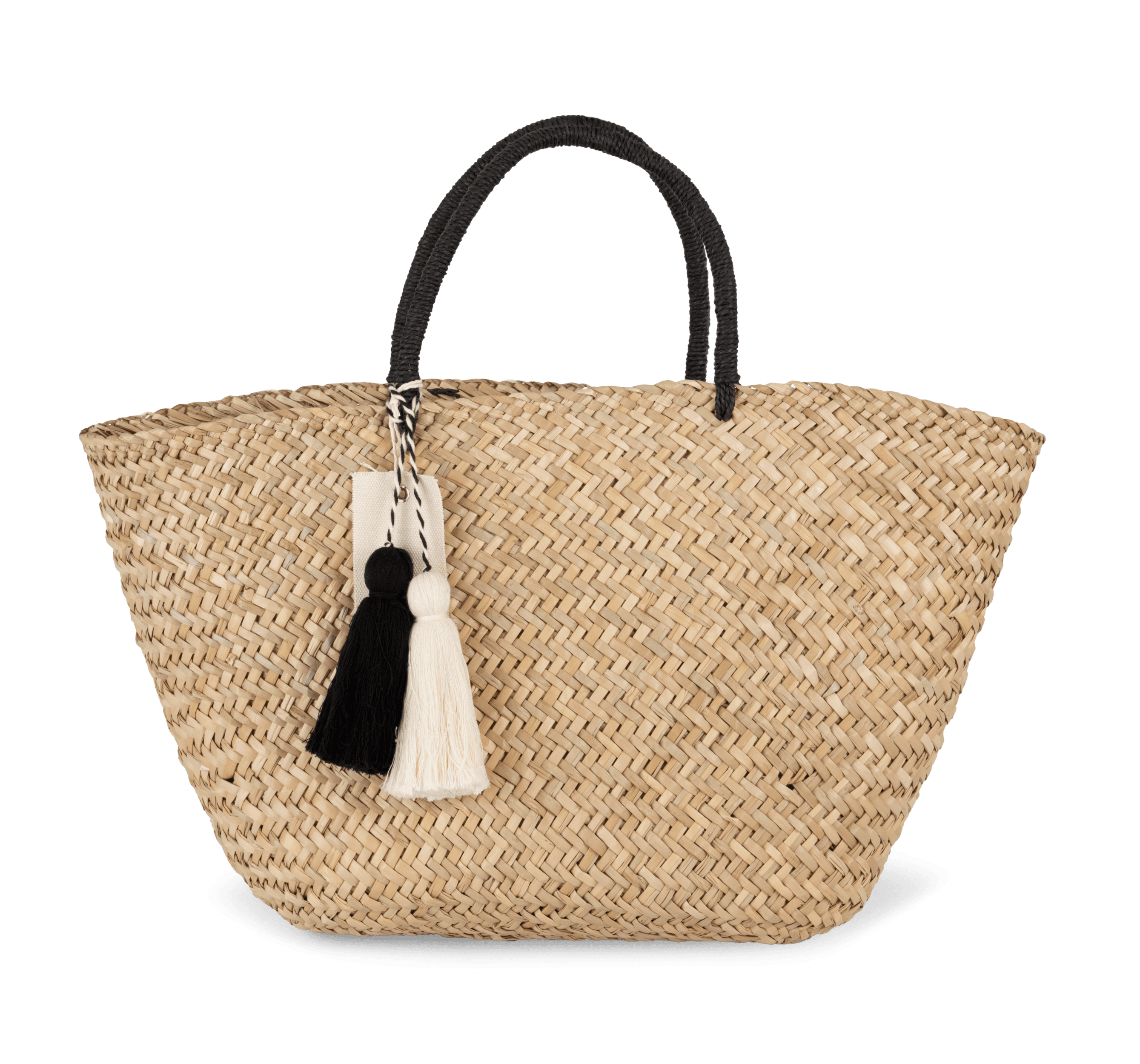 Panier shopping en paille — coloris Straw (Beige)
