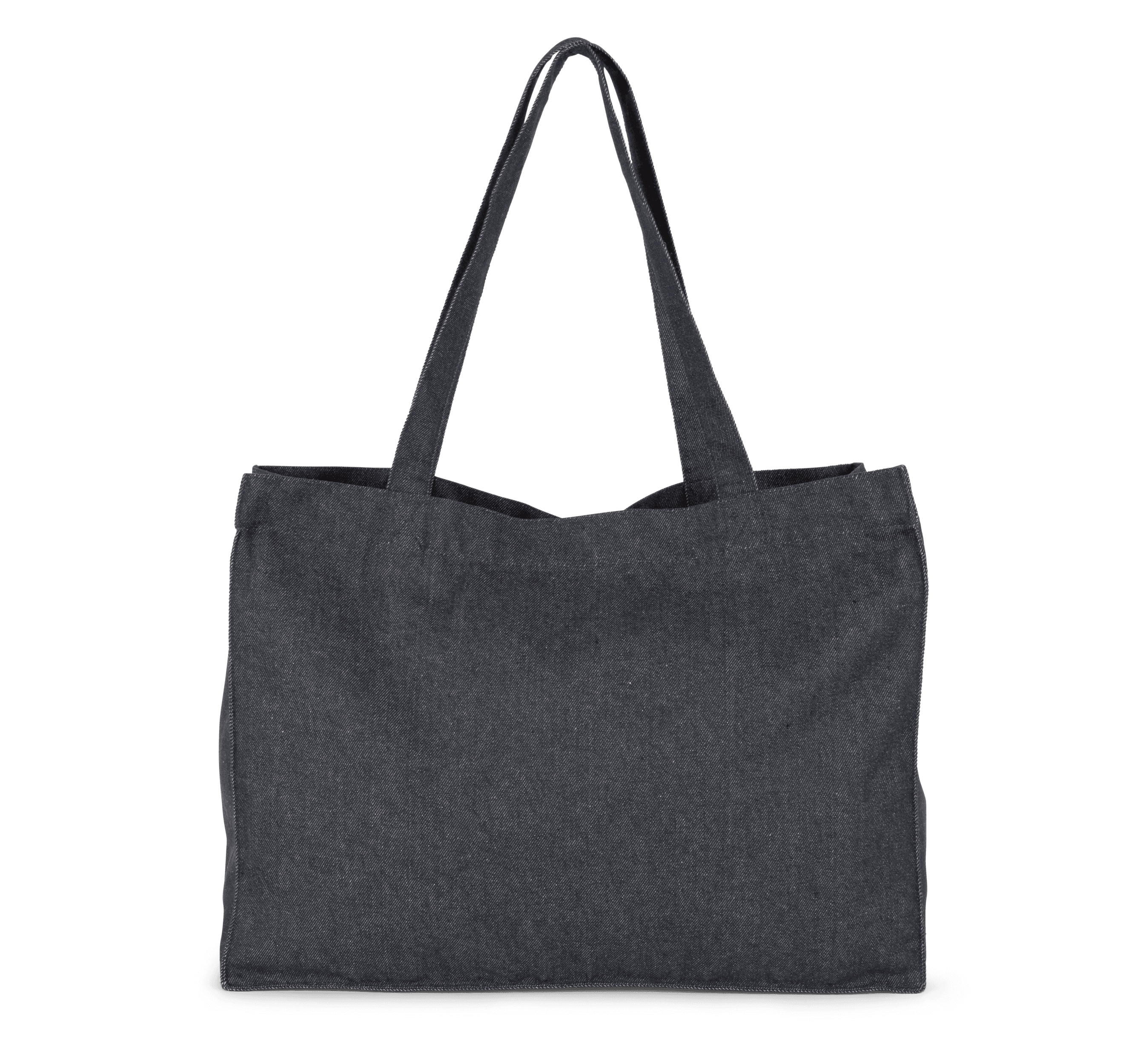 Grand sac shopping denim — coloris Recycled Denim (Bleu)