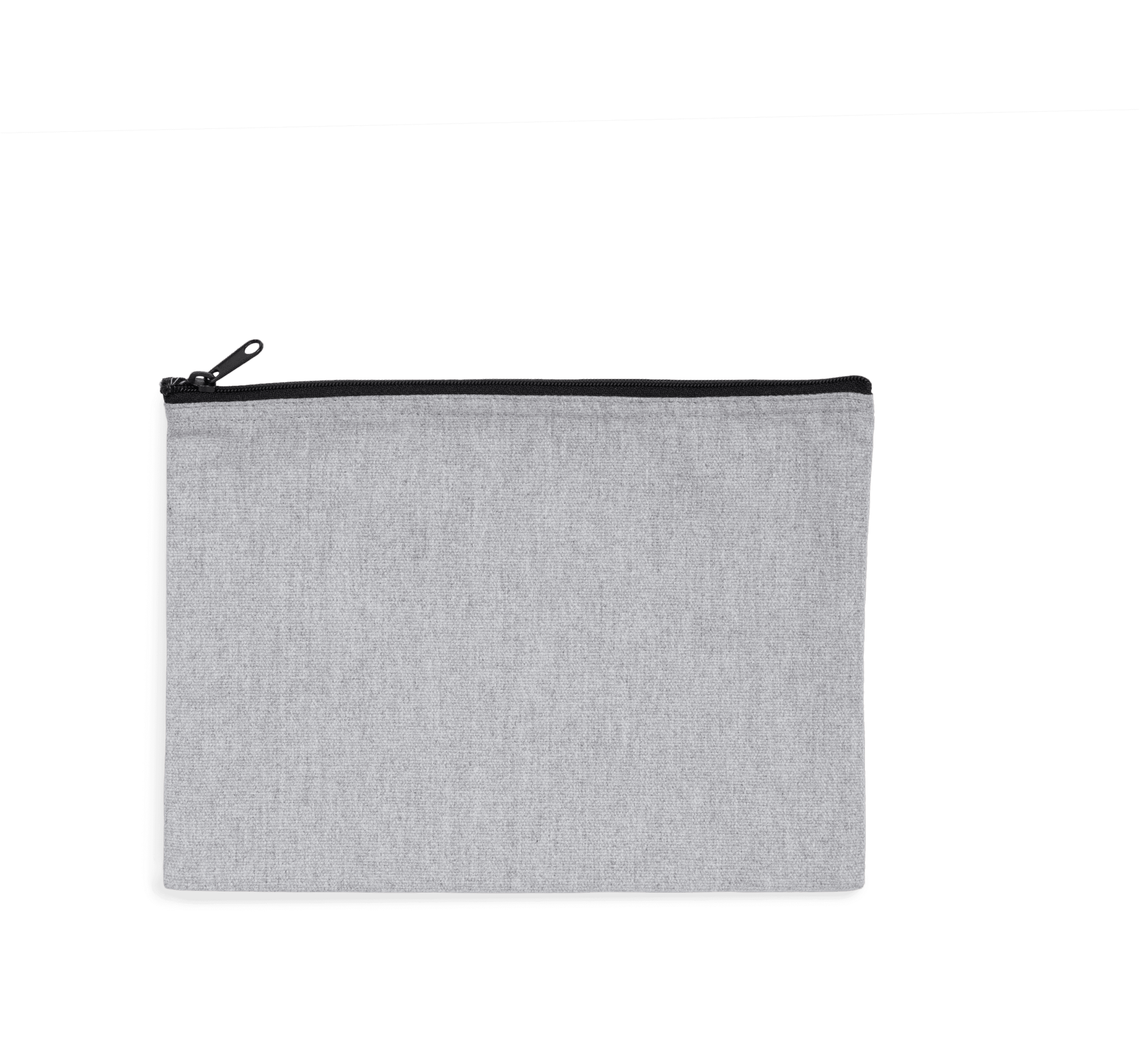 Pochette zippée recyclée — coloris Pebble Grey / Black Night (Gris)