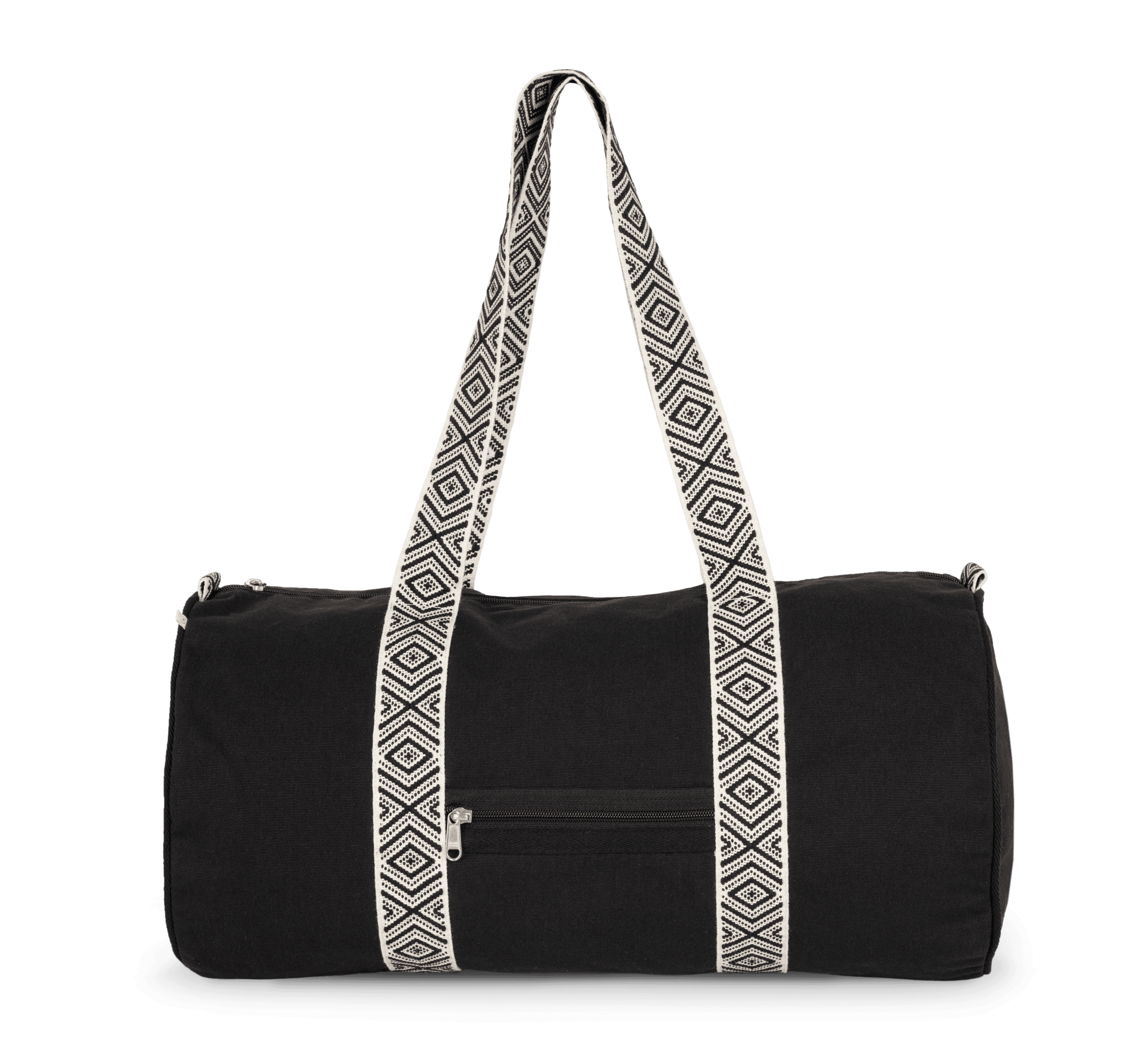 Sac polochon écoresponsable — coloris Black Night / Ethnic Black (Noir)