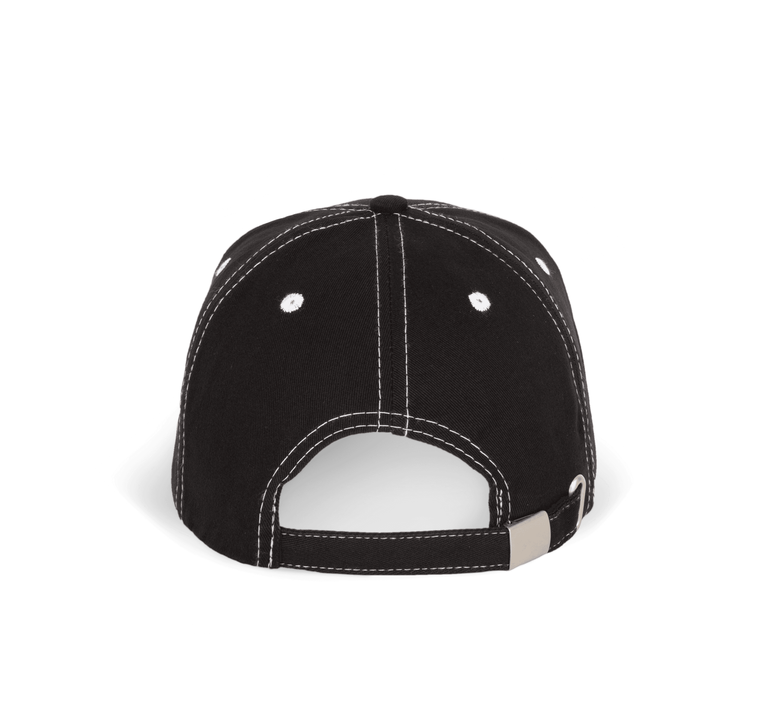 Casquette fashion - 6 panneaux — coloris Black / White (Noir)