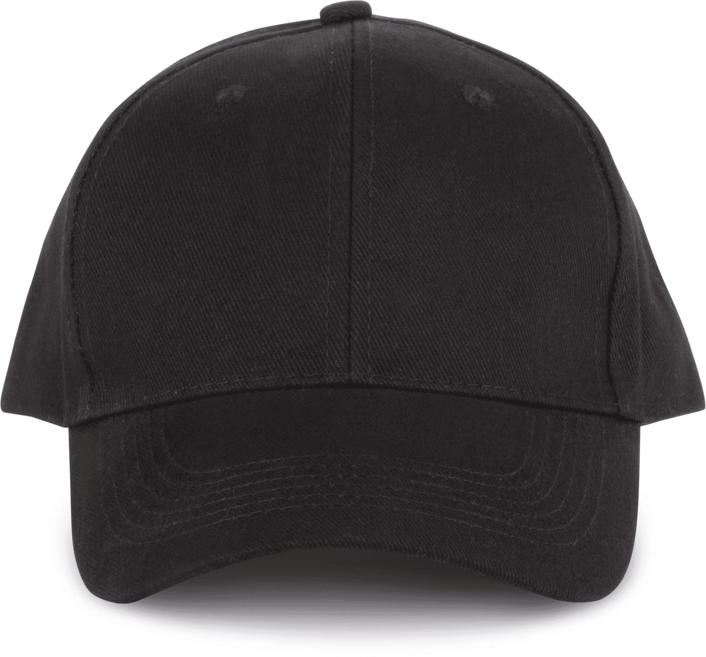 Casquette 6 panneaux en coton bio — coloris Black (Noir)