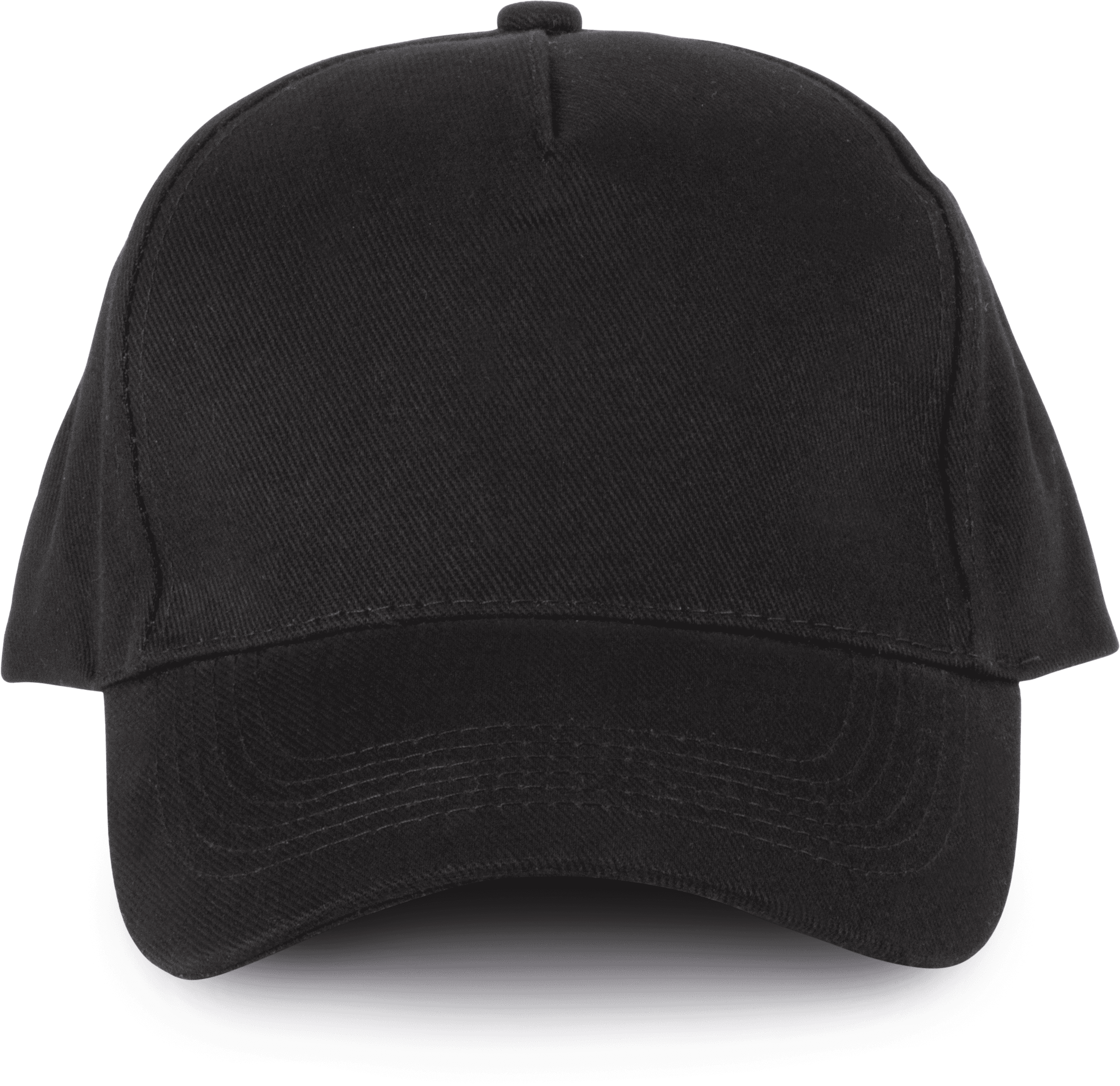 Casquette 5 panneaux en coton bio — coloris Black (Noir)