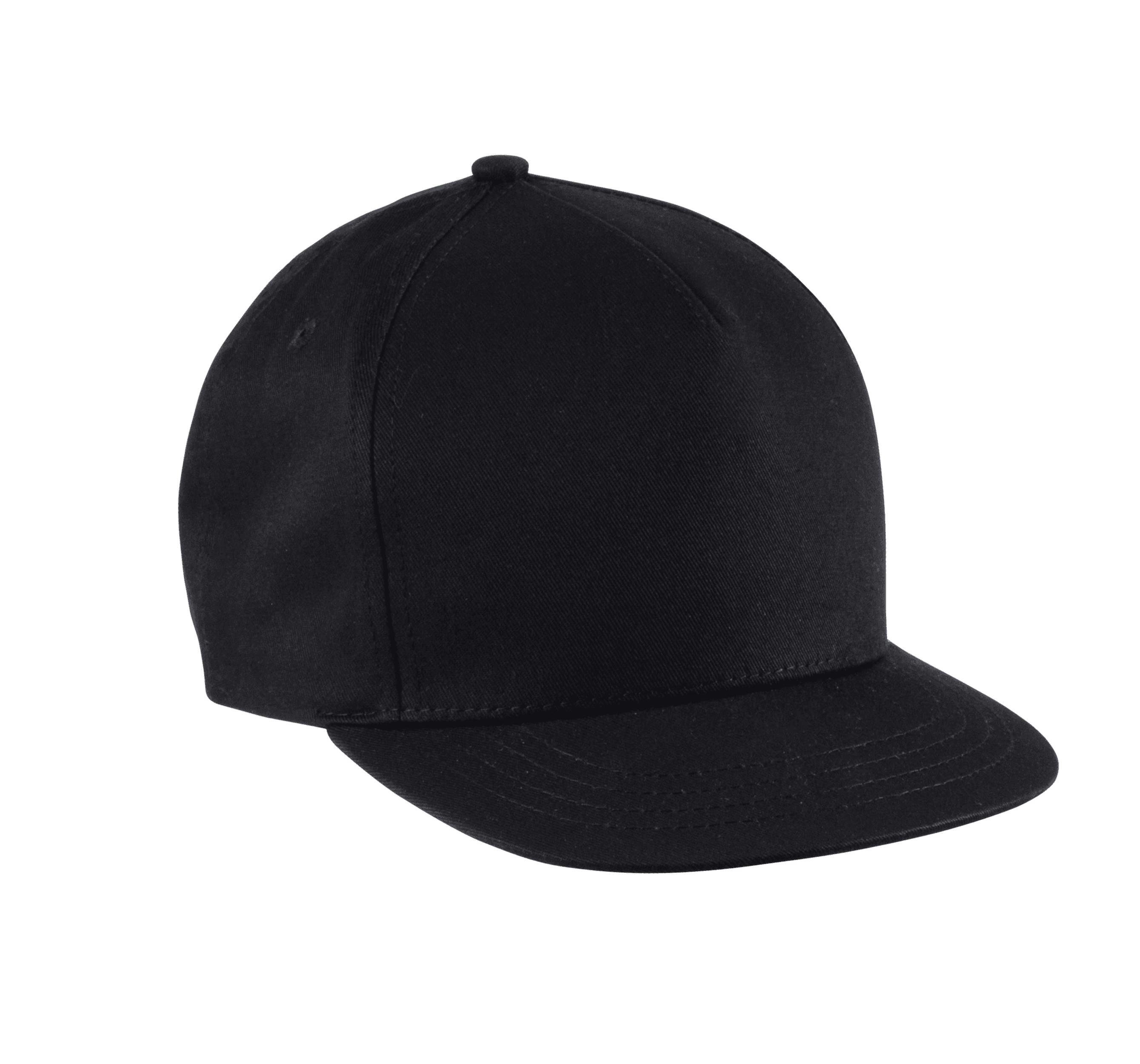 Casquette enfant snapback - 5 panneaux — coloris Black (Noir)