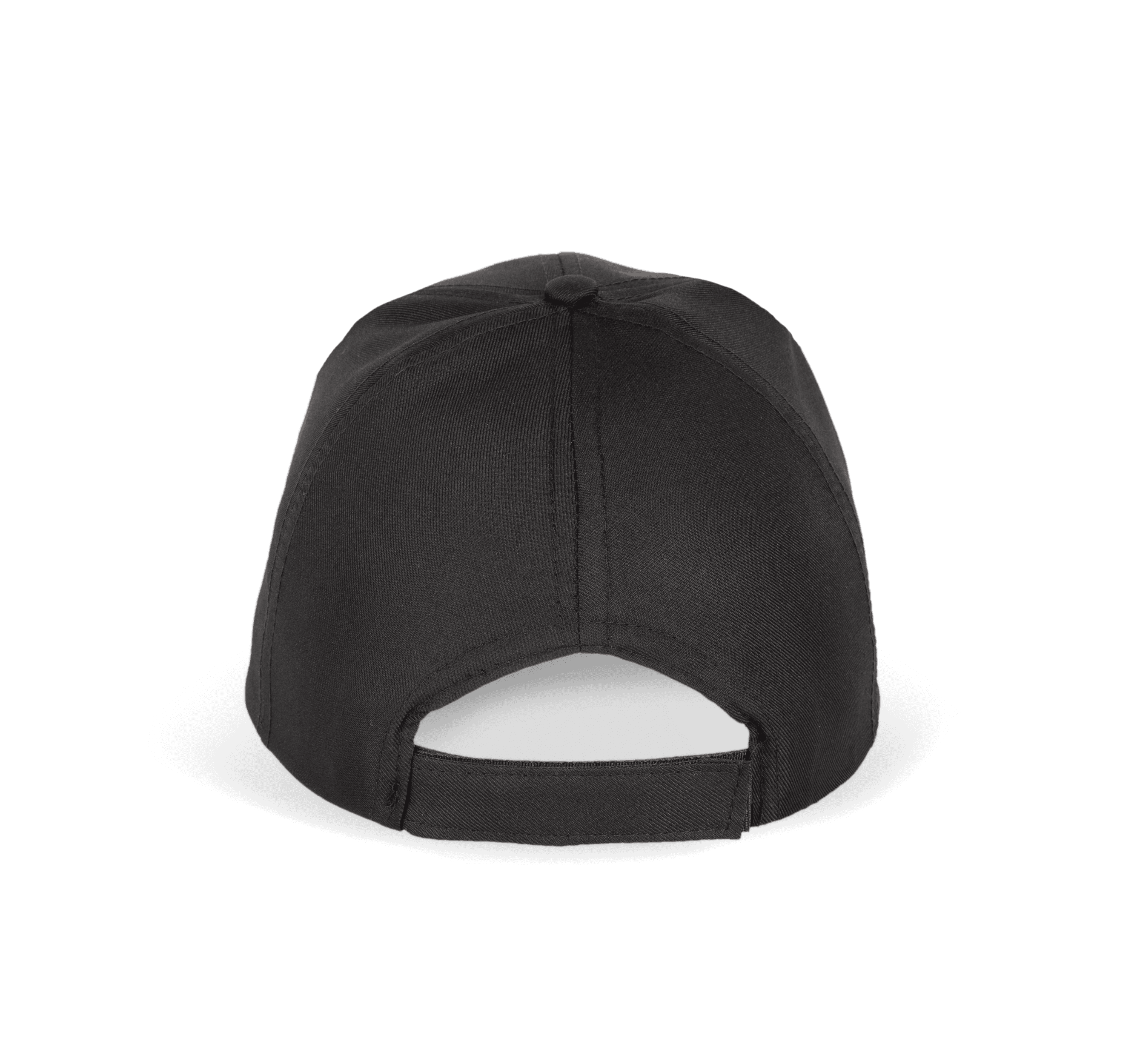 Casquette polyester - 6 panneaux — coloris Black (Noir)