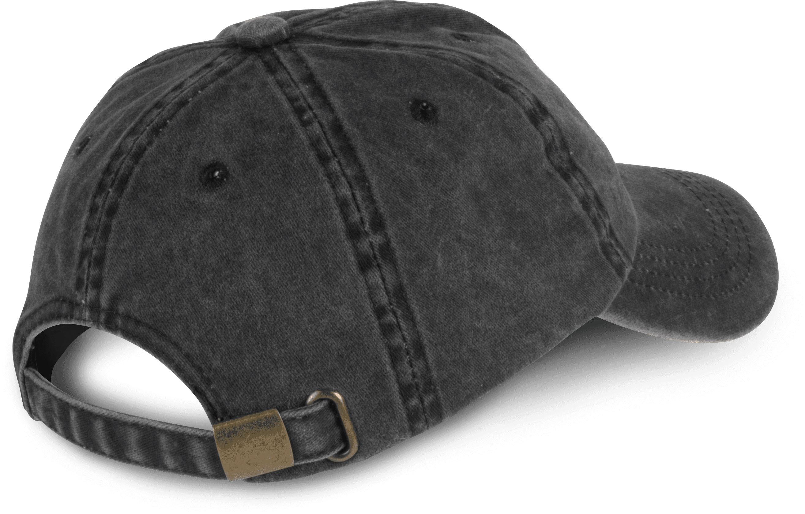 Casquette Vintage - 6 panneaux — coloris Washed Black (Noir)