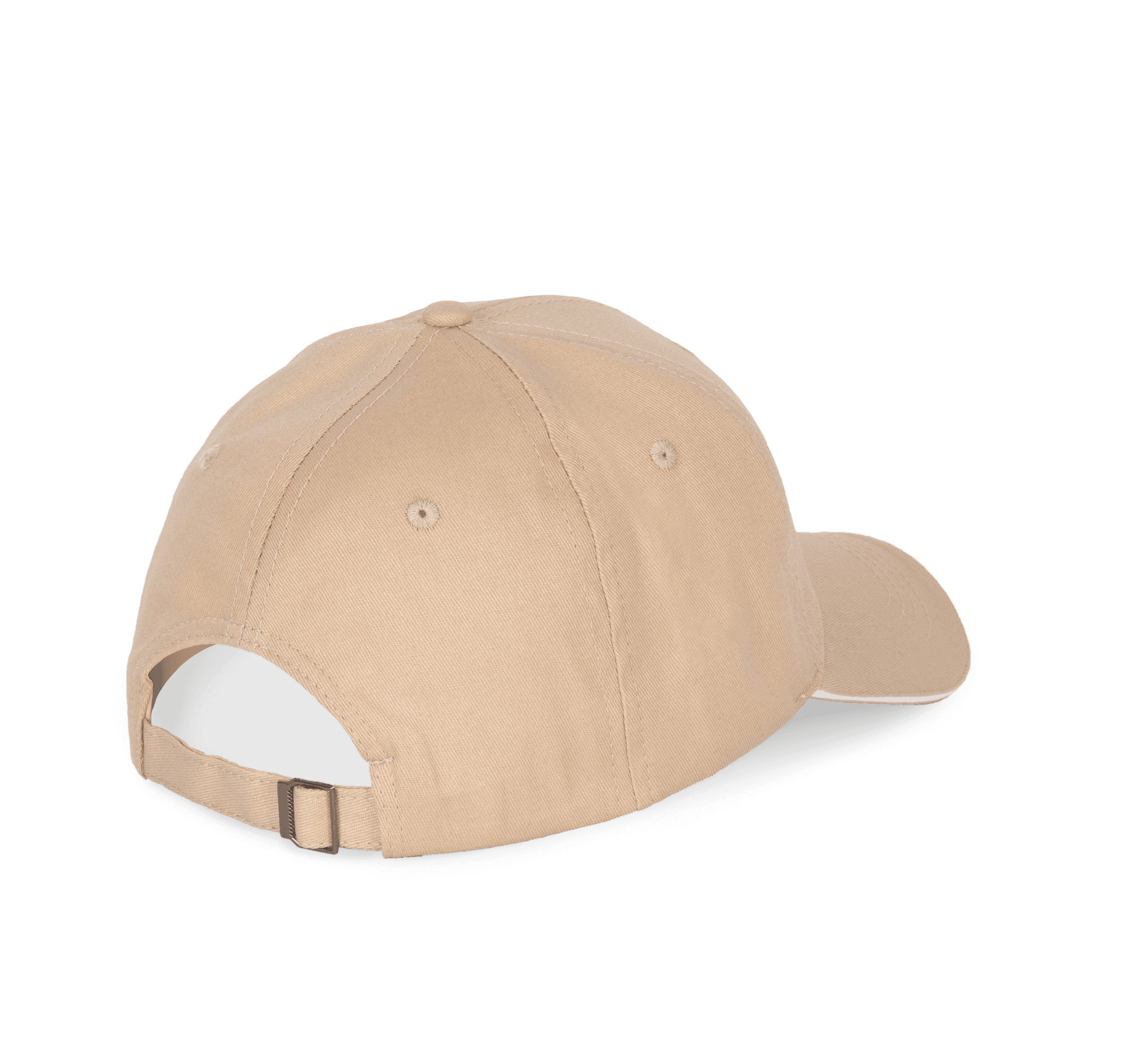 Casquette avec sandwich contrasté - 6 panneaux — coloris Beige / White (Beige)