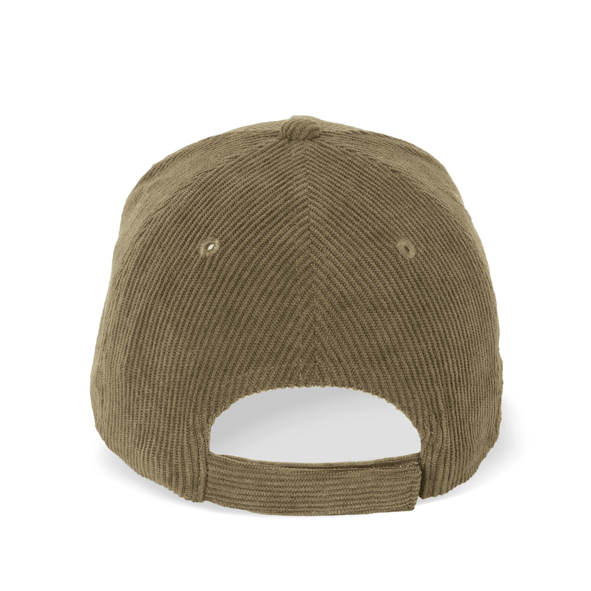 Casquette 5 panneaux en velours — coloris Dark Olive (Vert)