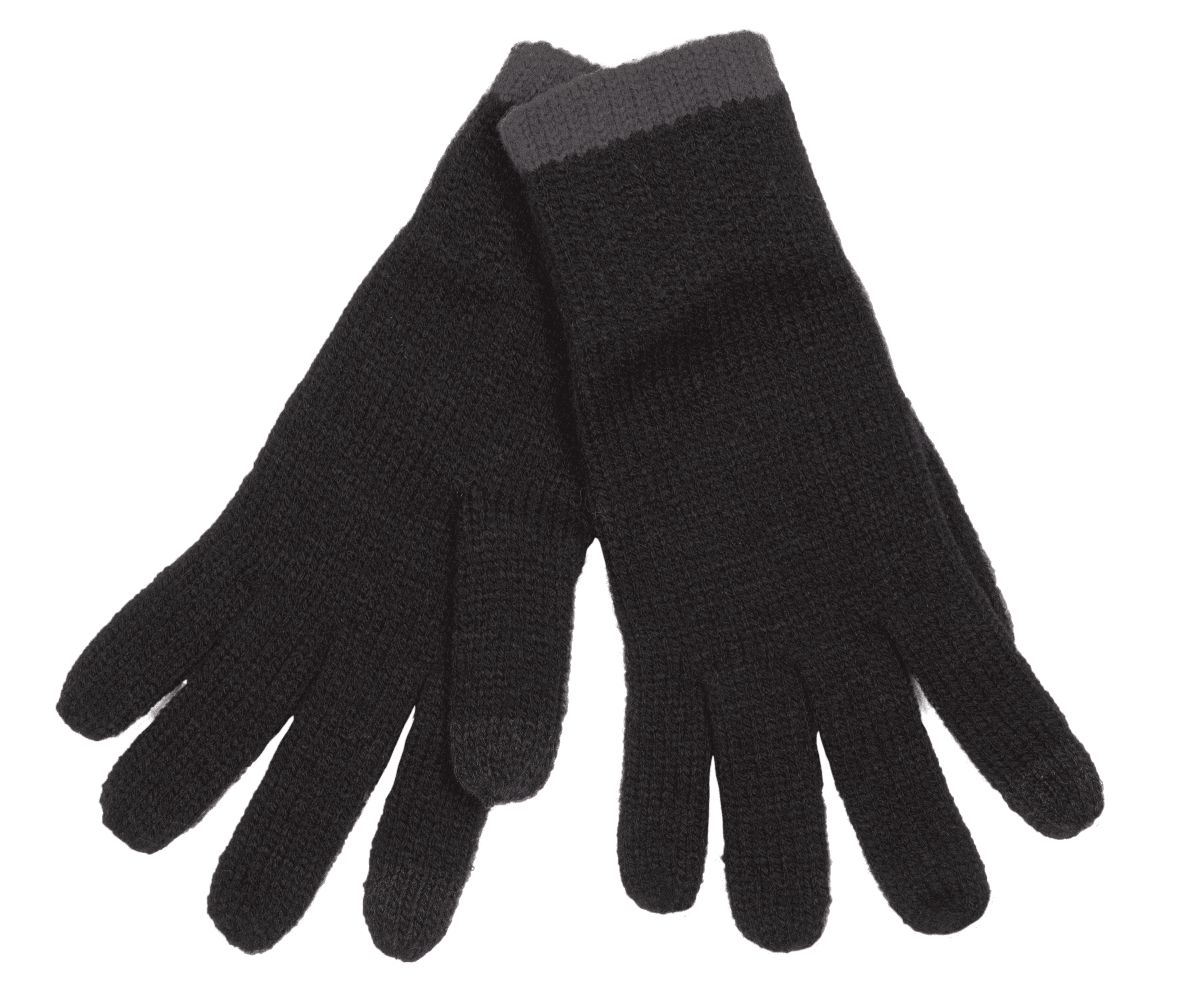 Gants compatibles écran tactile — coloris Black / Dark Grey (Noir)
