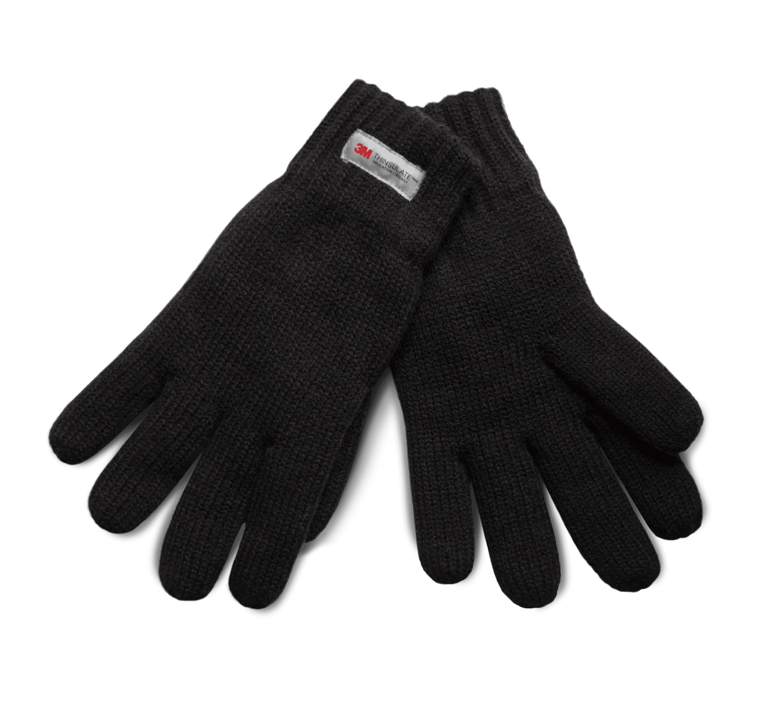 Gants Thinsulate™ en maille tricot — coloris Black (Noir)