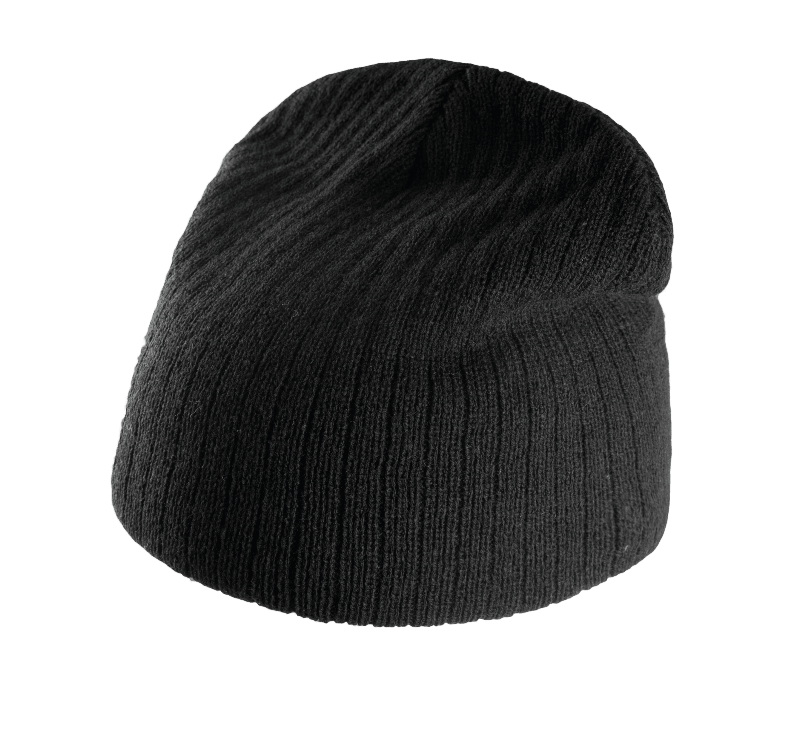 Bonnet tricot côtelé — coloris Black (Noir)