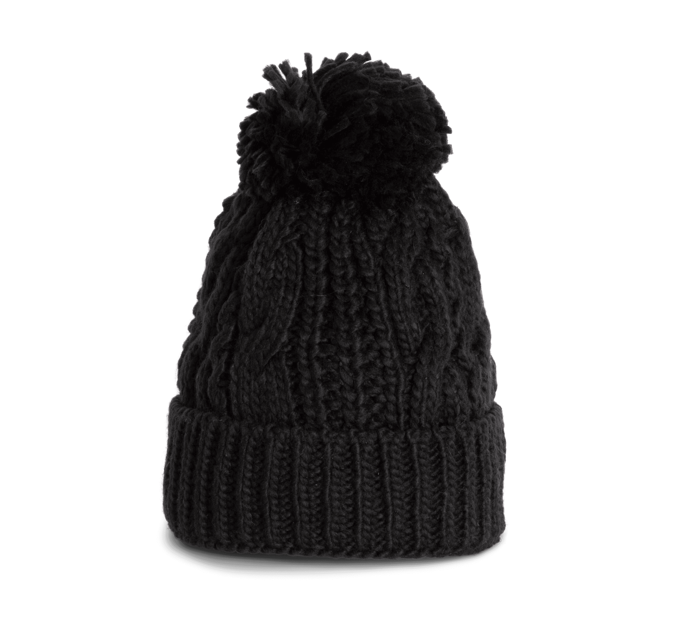 Bonnet en maille tricot — coloris Black (Noir)