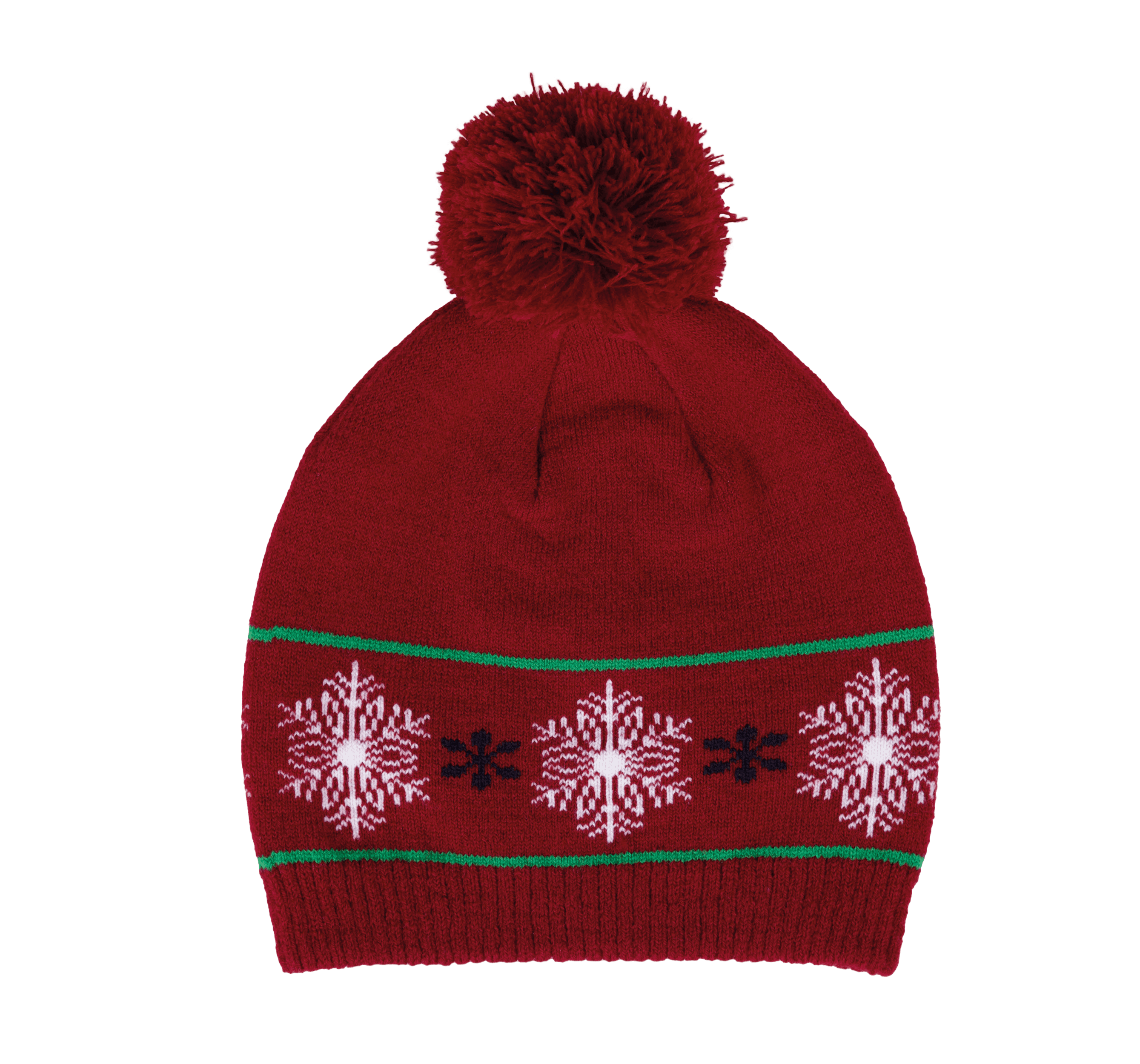 Bonnet motifs de Noël — coloris Cherry Red (Rouge)