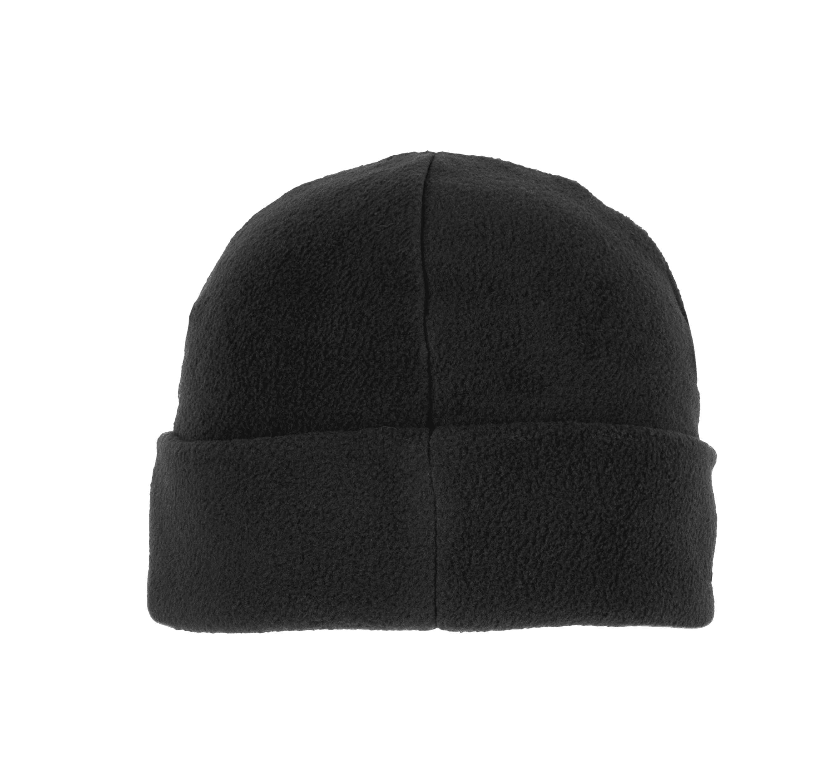 Bonnet recyclé micropolaire avec revers — coloris Black (Noir)