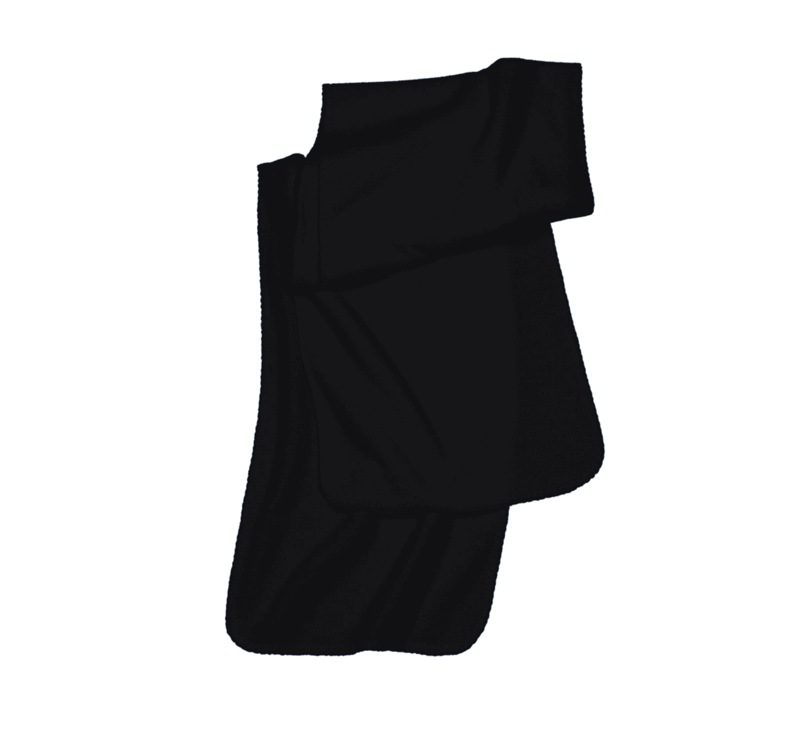 Écharpe recyclée micropolaire — coloris Black (Noir)