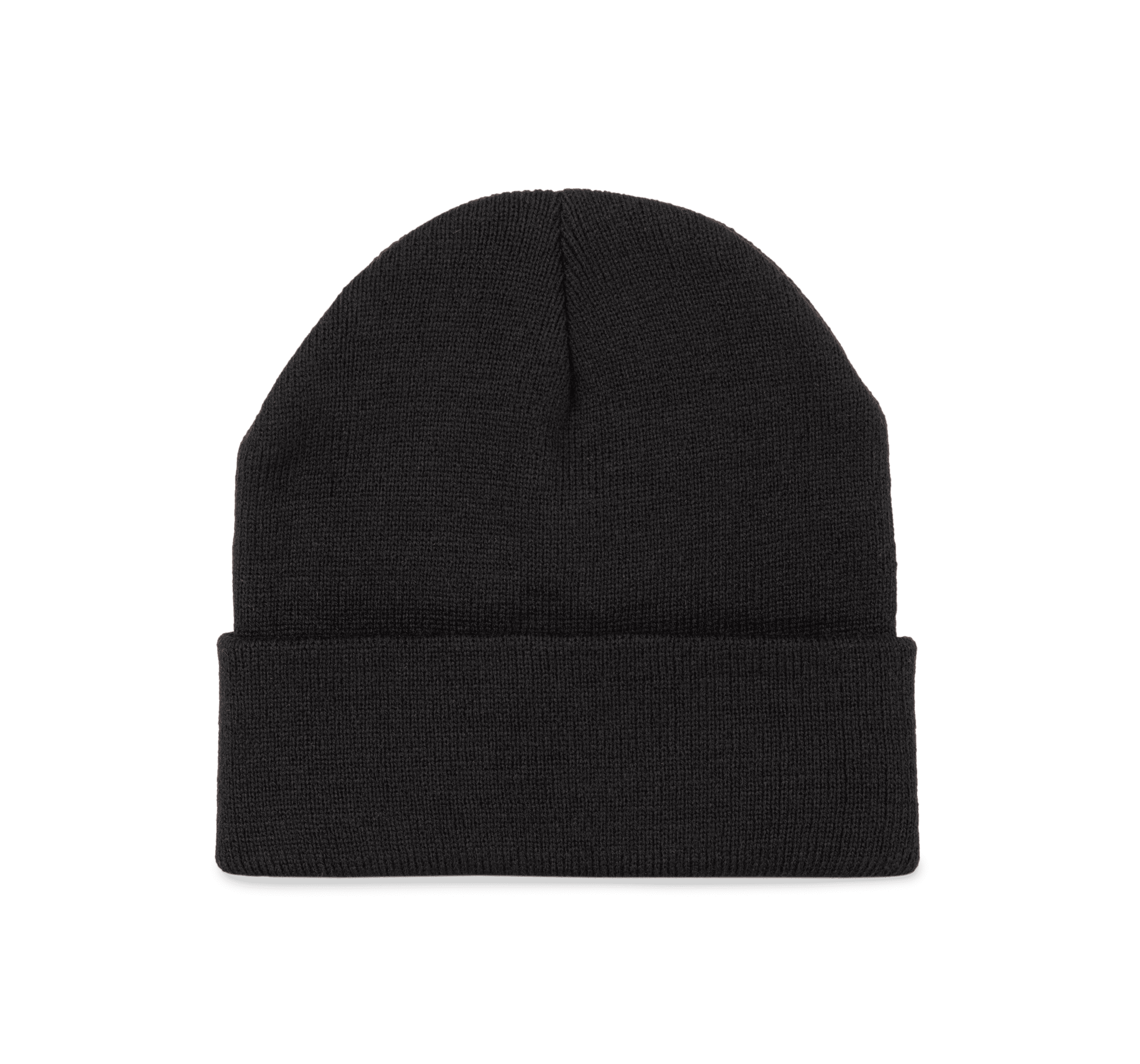 Bonnet recyclé avec revers tricoté — coloris Black (Noir)