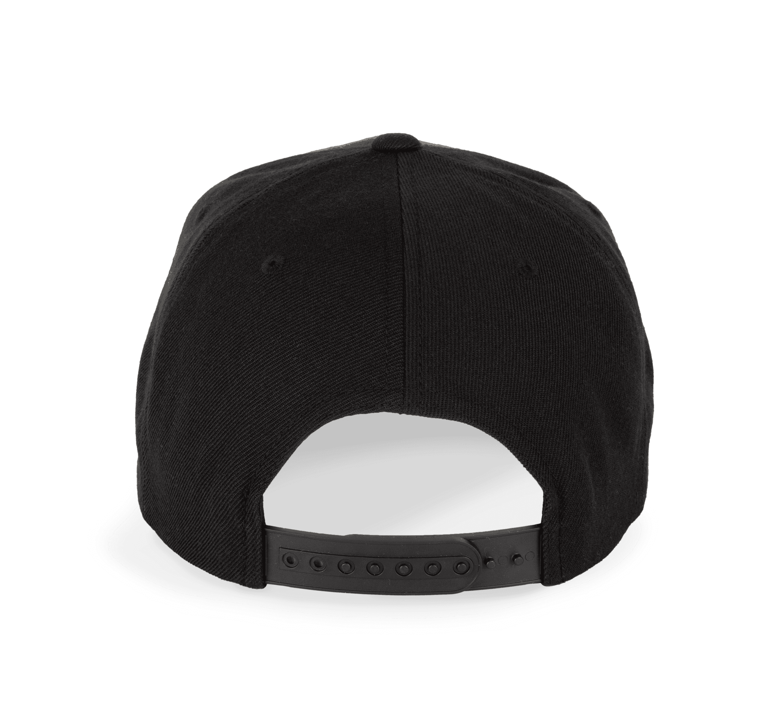 Casquette visière plate - 6 panneaux — coloris Black (Noir)