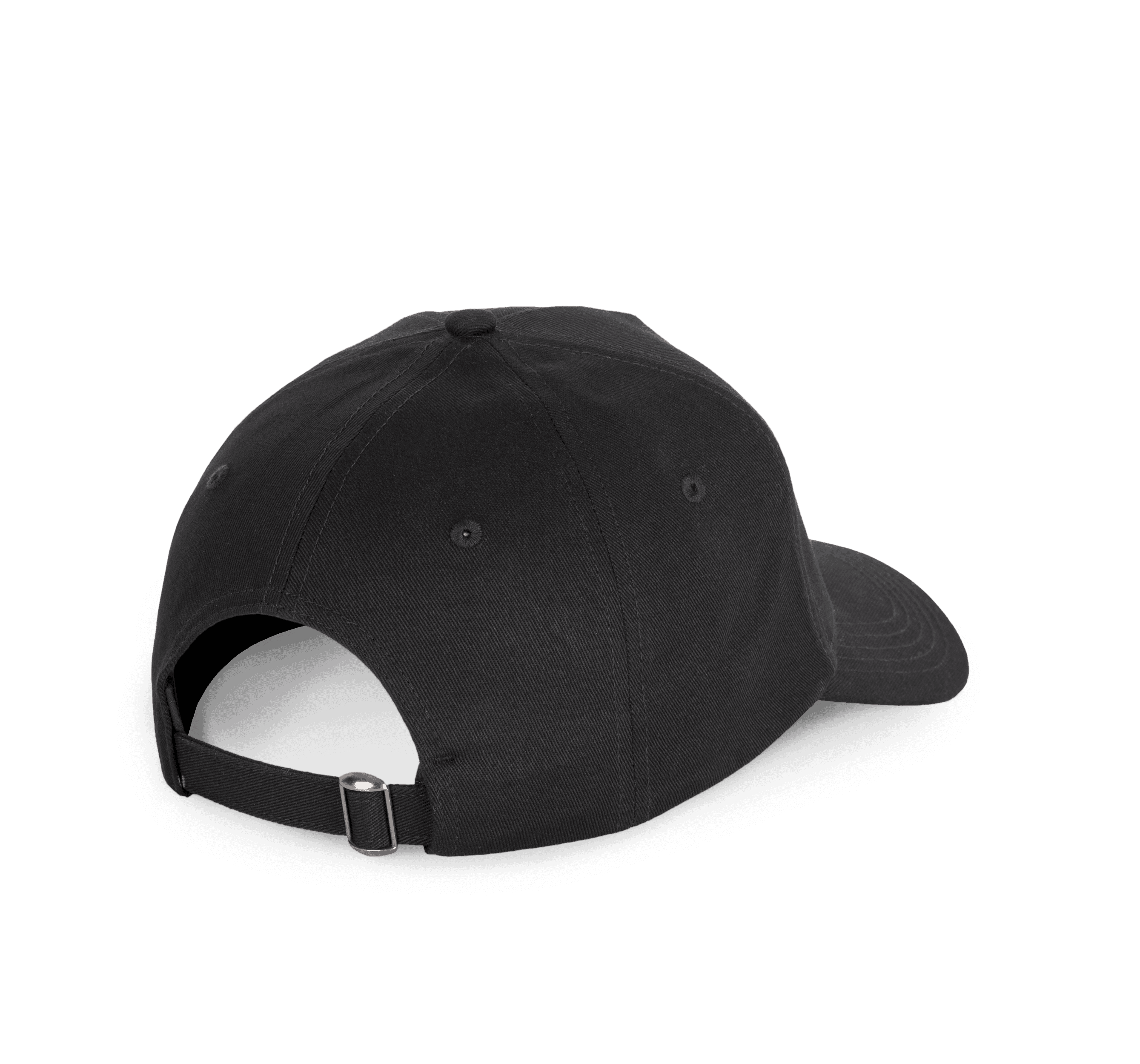 Casquette en coton recyclé - 5 panneaux — coloris Black (Noir)