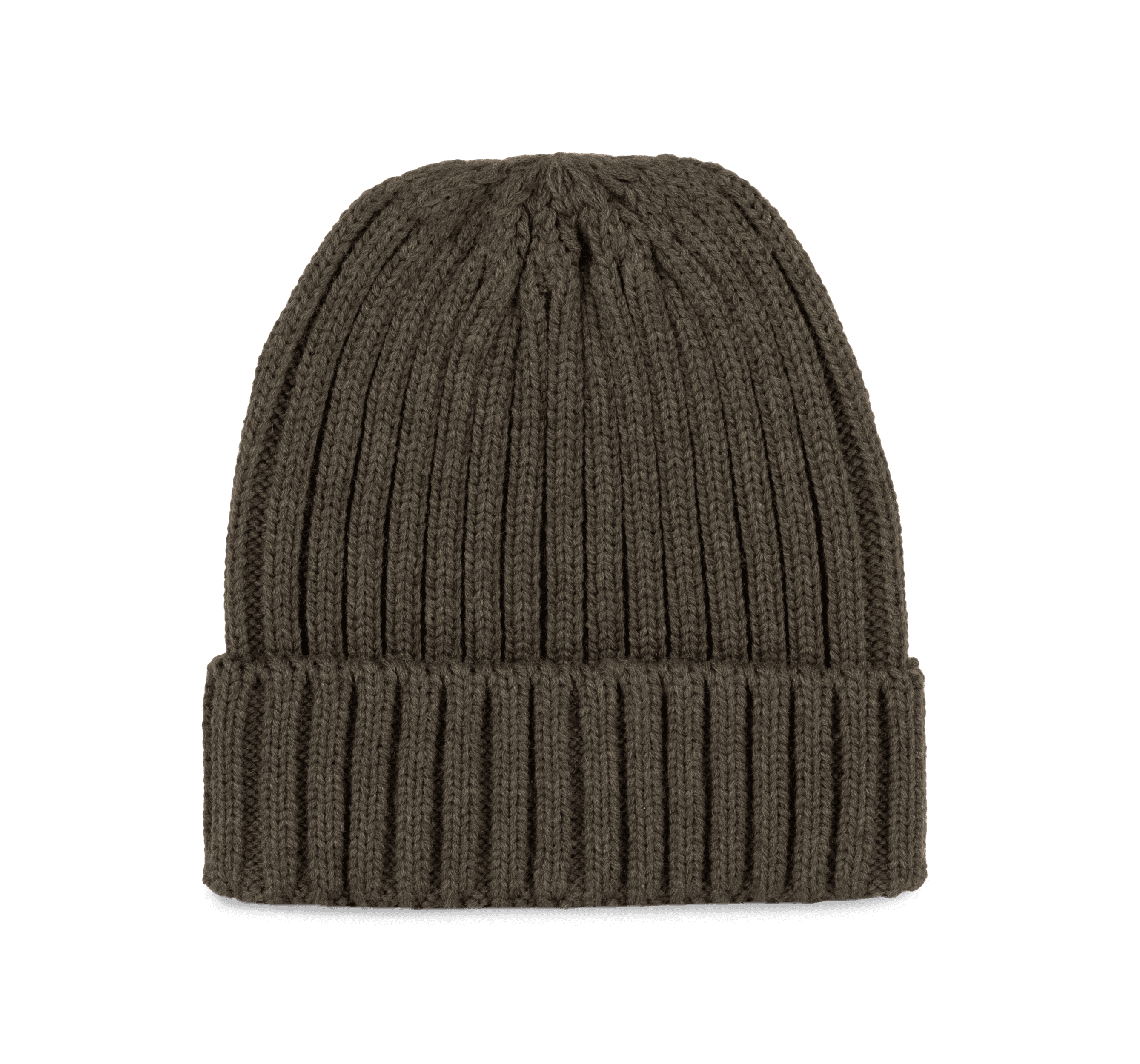 Bonnet à double côte et revers — coloris Algae Green (Vert)
